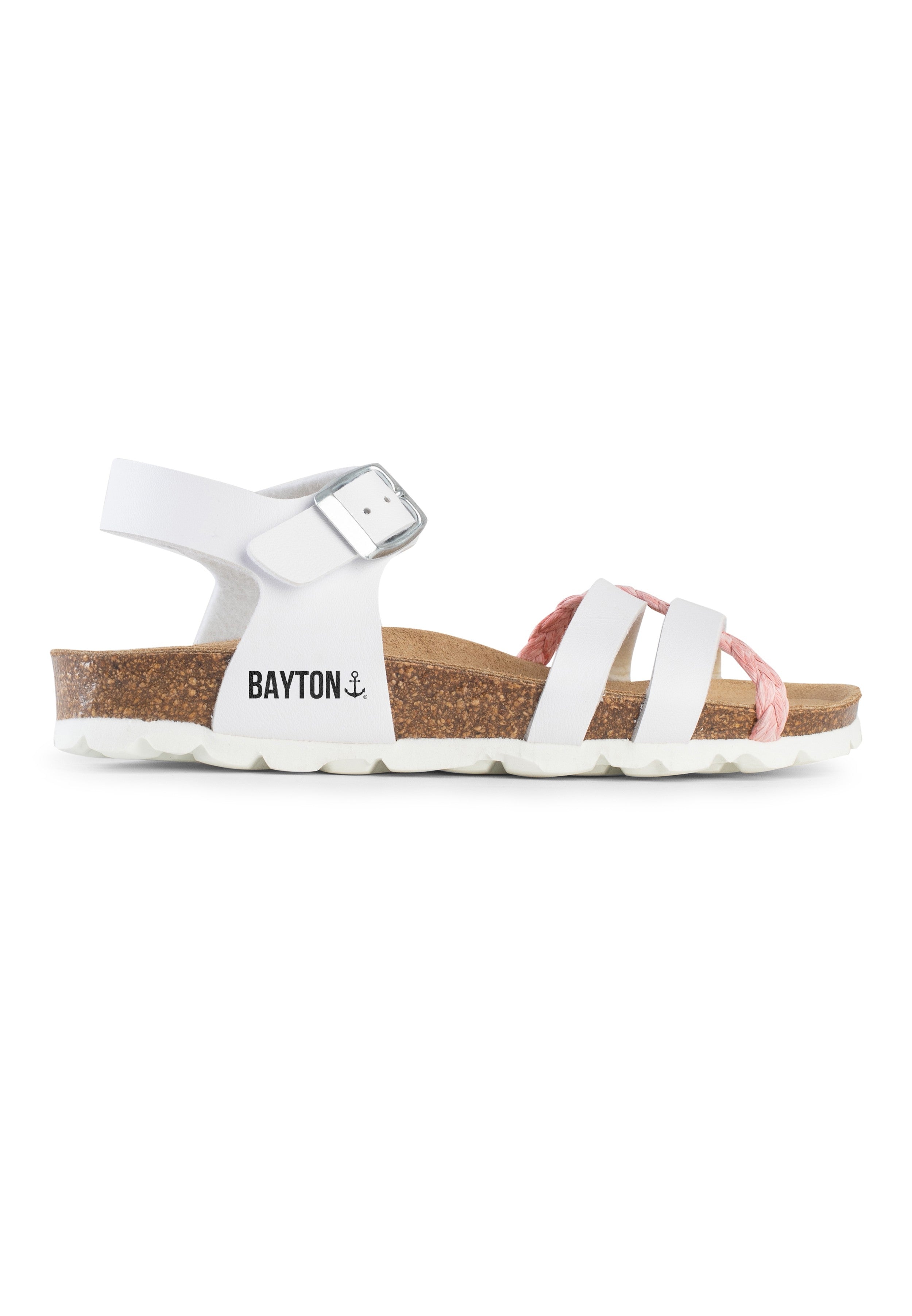 Hestia Pink and White Multi-Strap Sandals