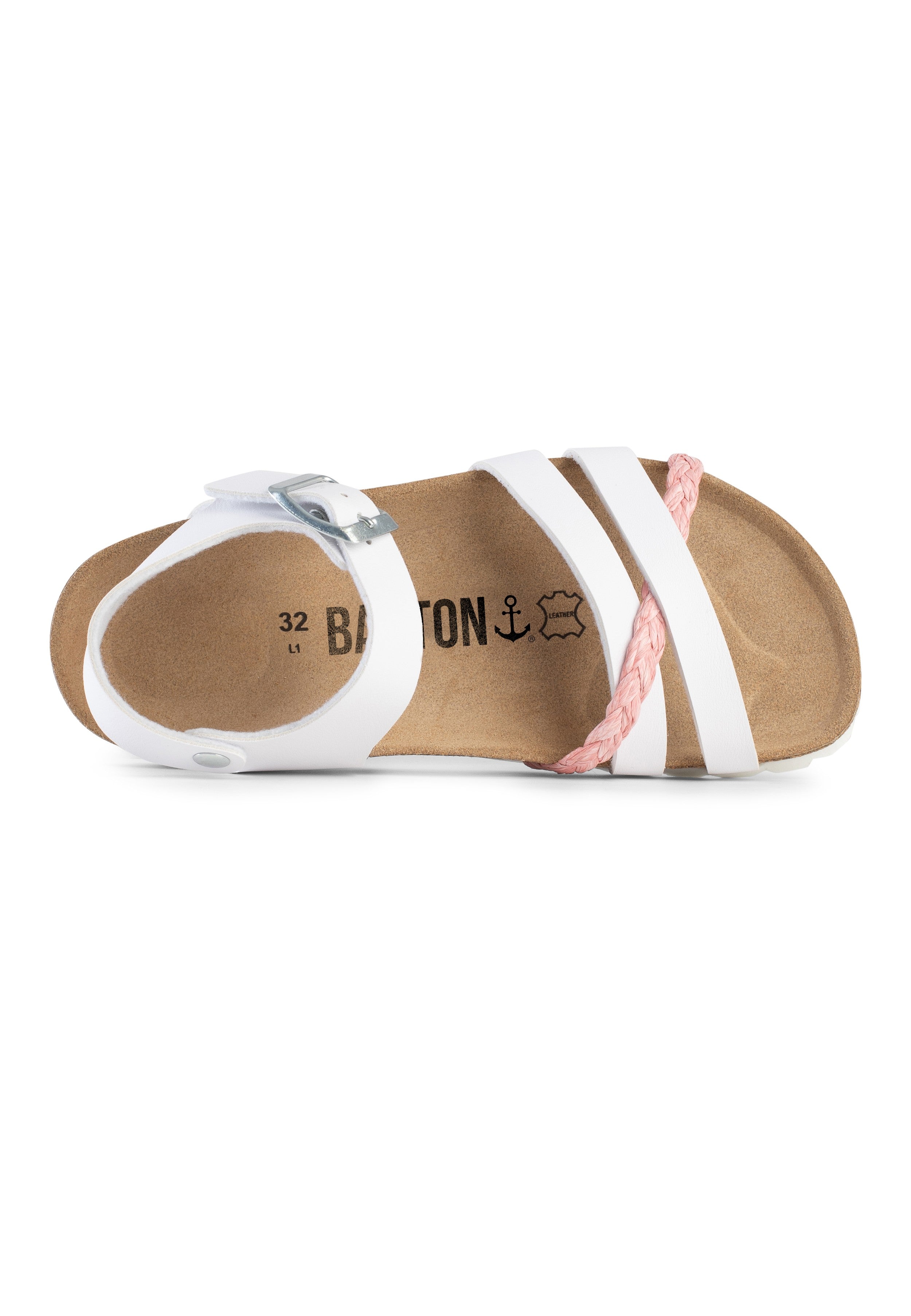 Hestia Pink and White Multi-Strap Sandals