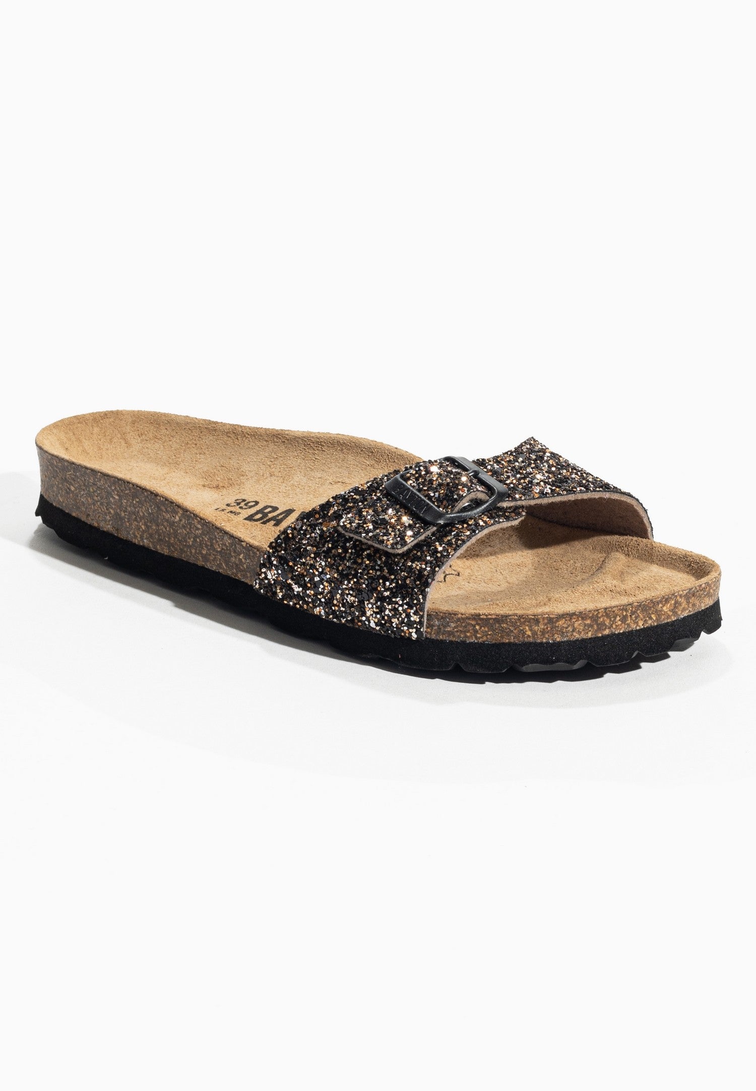 1 Strap Jazz Bronze Glitter Sandals