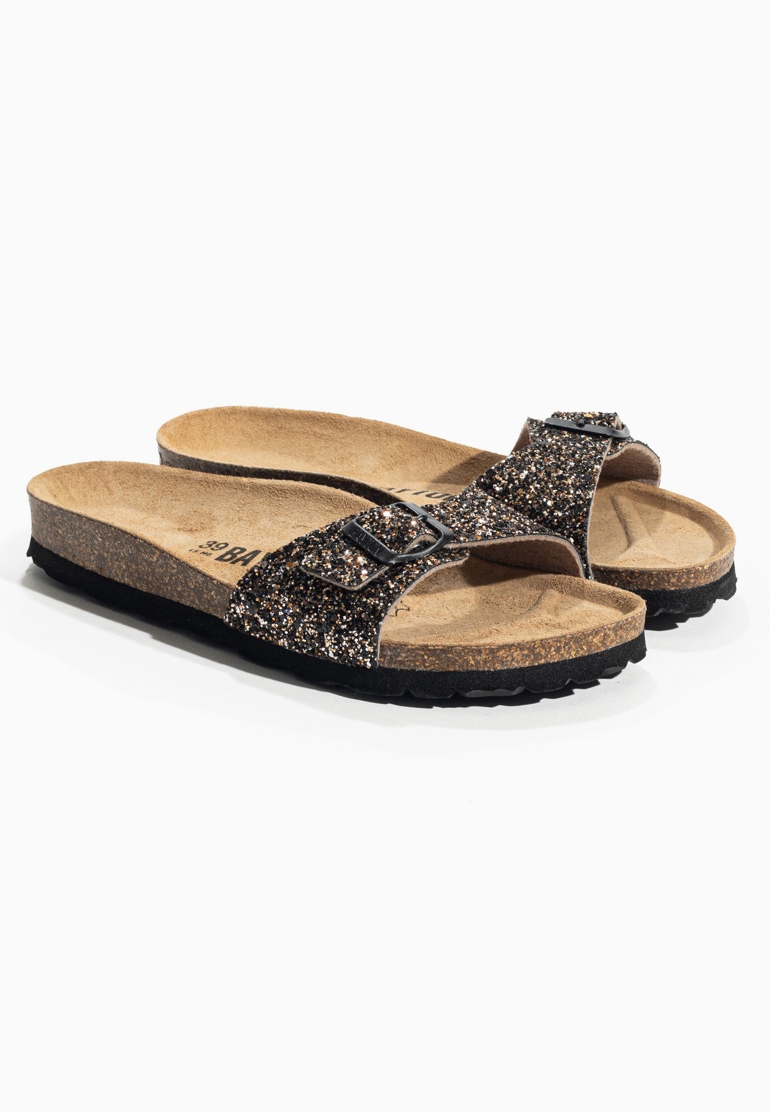 1 Strap Jazz Bronze Glitter Sandals