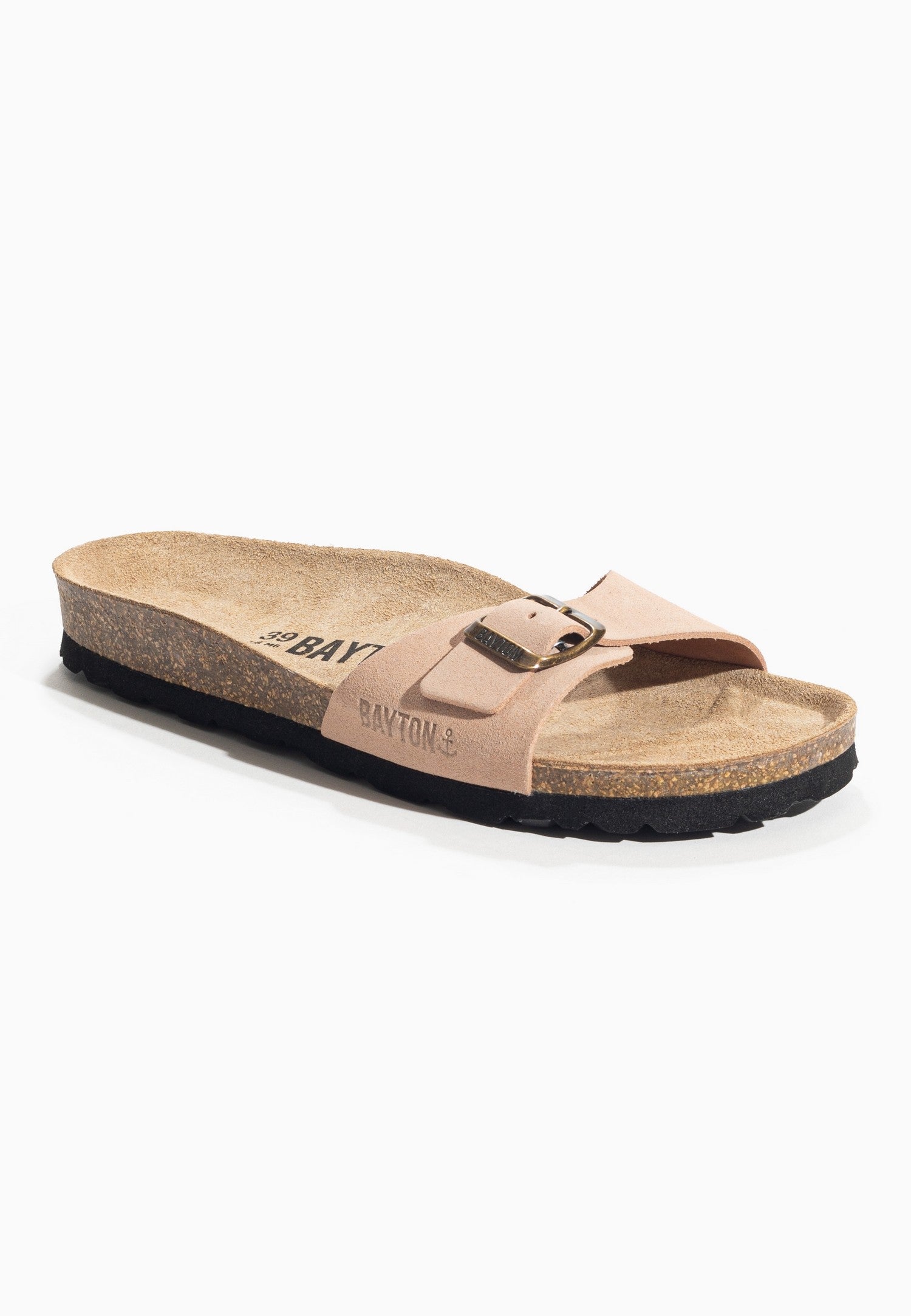 1 Strap Jazz Peach Suede Leather Sandals