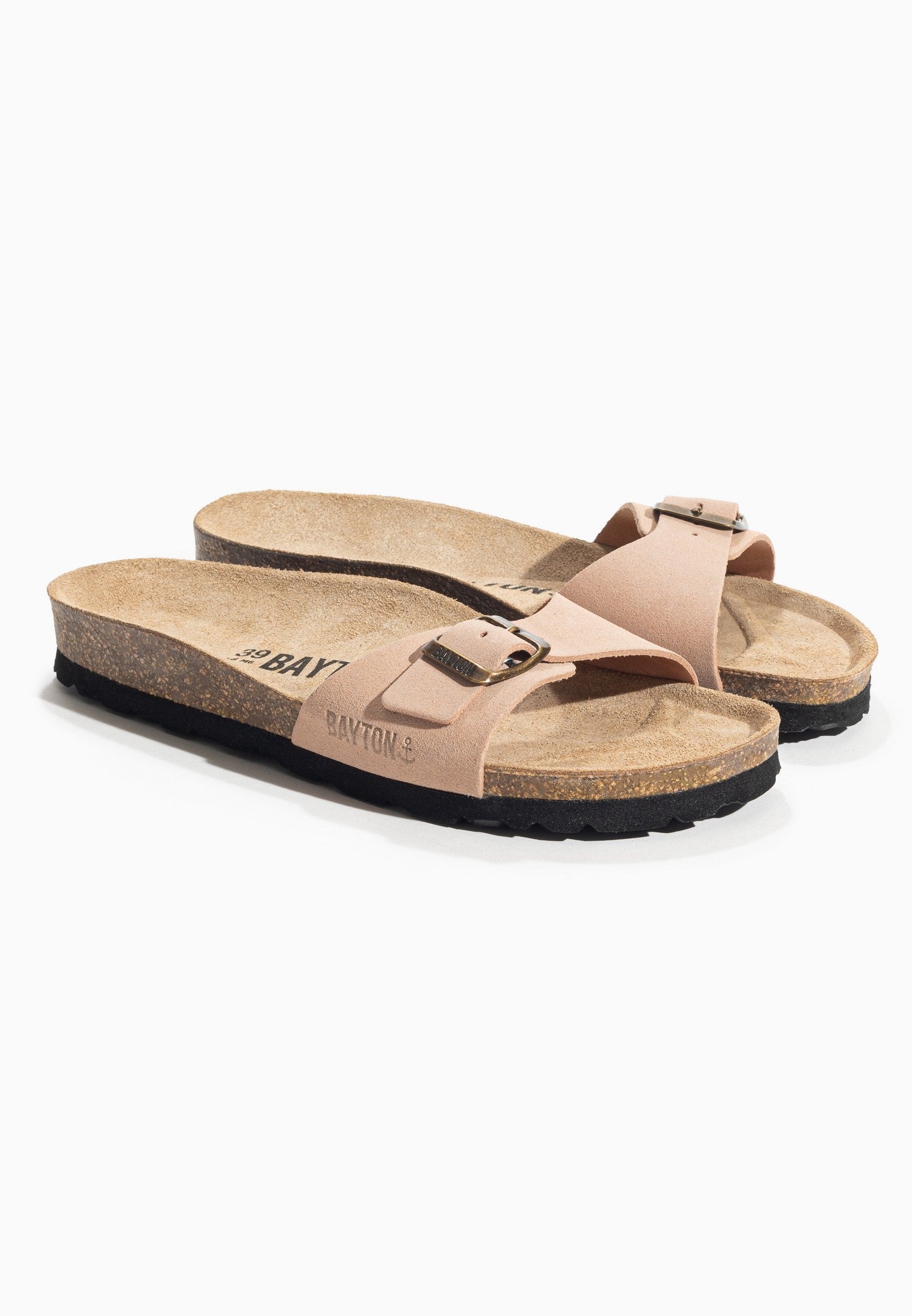 1 Strap Jazz Peach Suede Leather Sandals