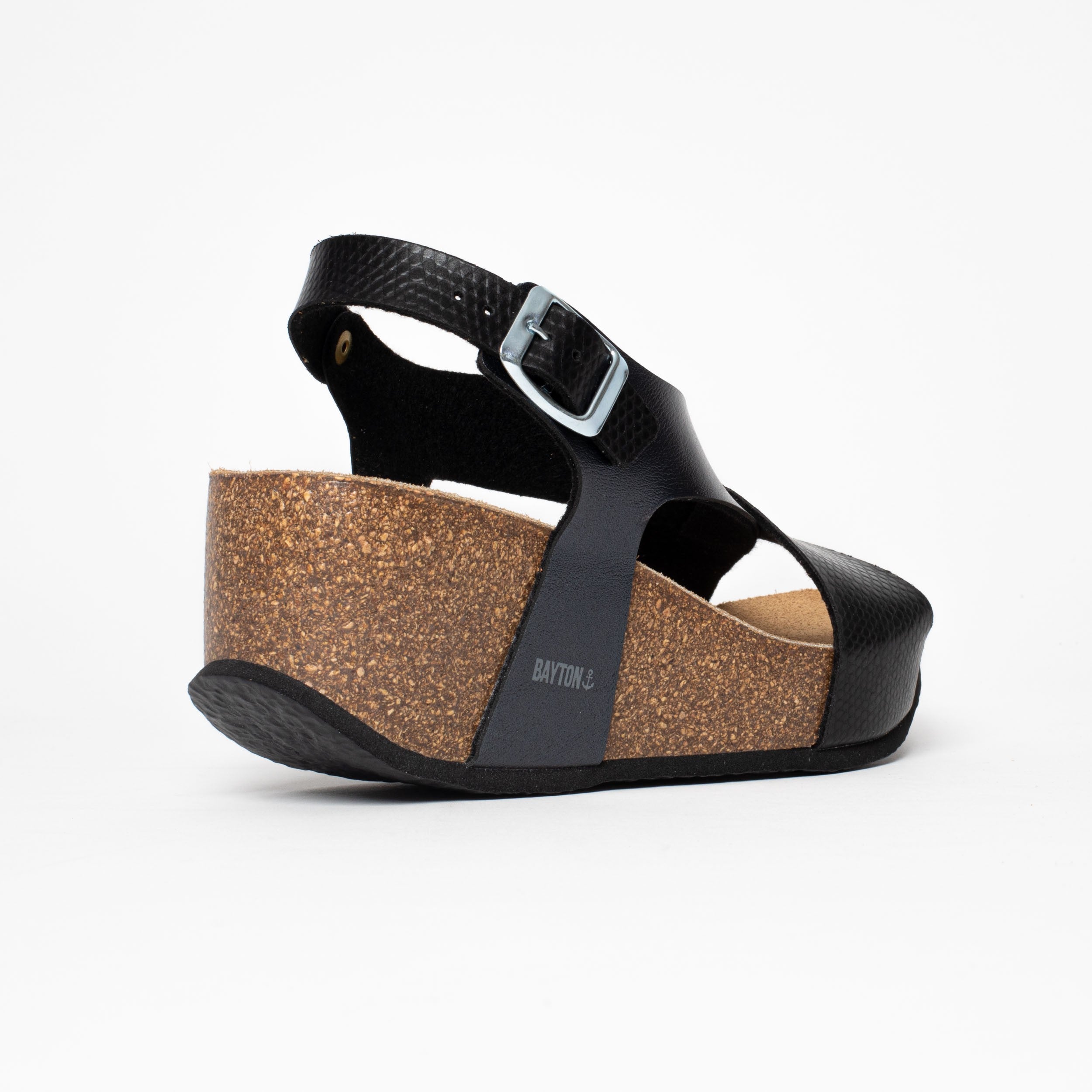 Sandalias Jerez Cuña Y Semicuña Negro