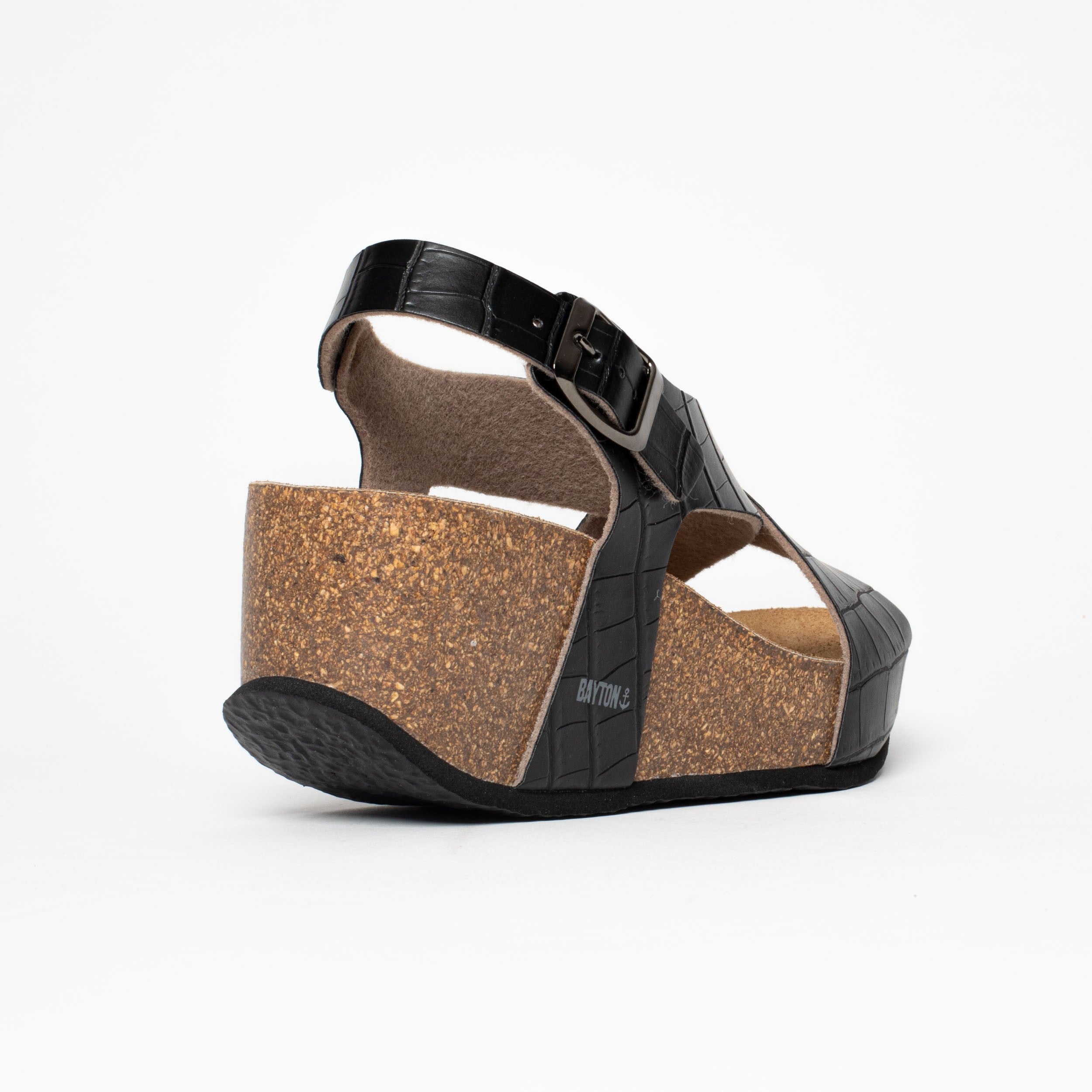 Jerez Black Wedge and Semi-Wedge Sandals