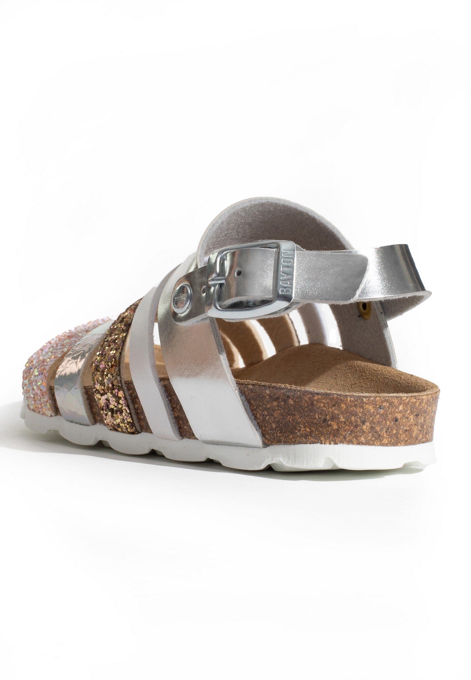 Joy Silver and Glitter Multi-Strap Sandals