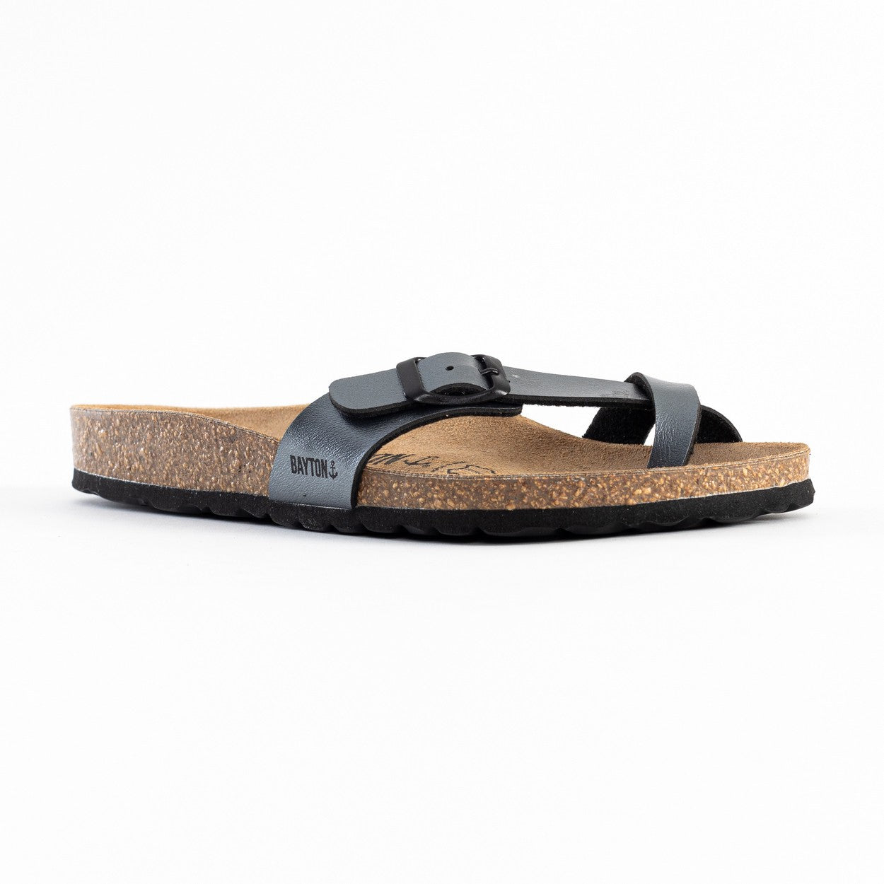 Junon Anthracite Toe-Thong Sandals