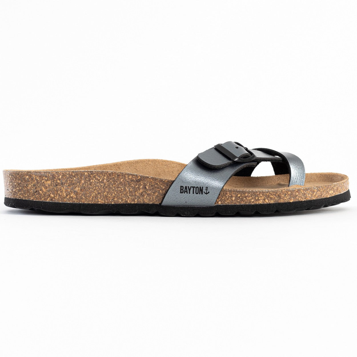 Junon Anthracite Toe-Thong Sandals