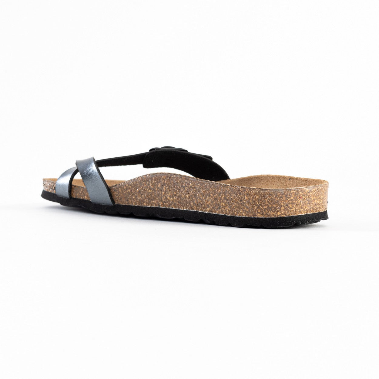 Junon Anthracite Toe-Thong Sandals