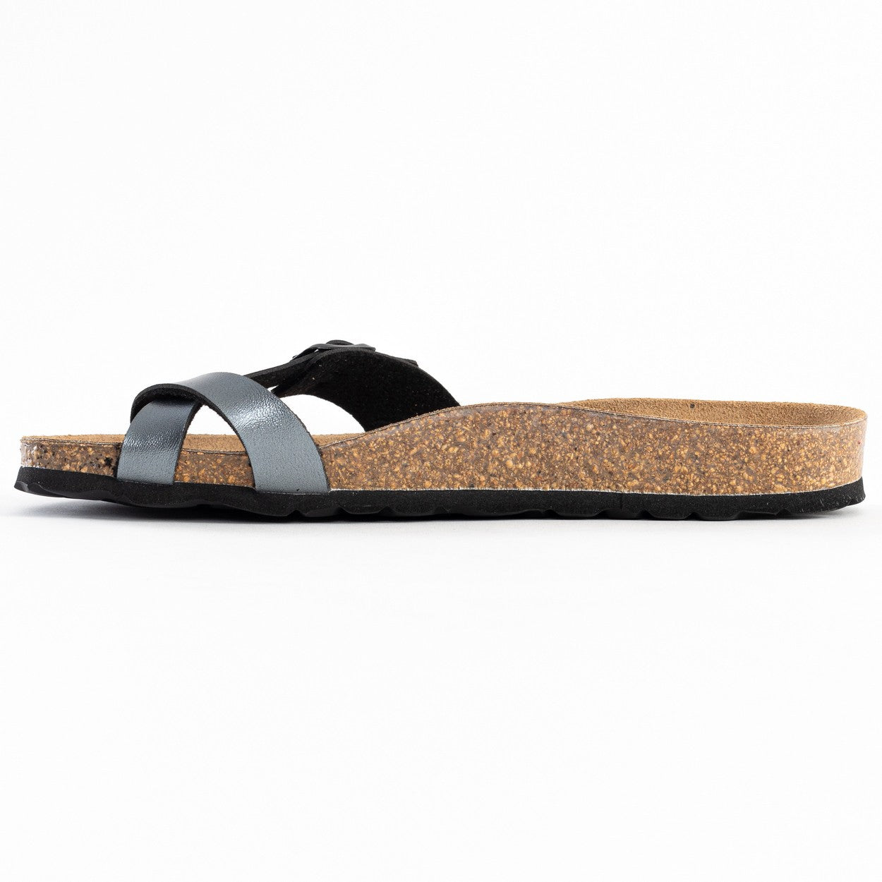 Junon Anthracite Toe-Thong Sandals