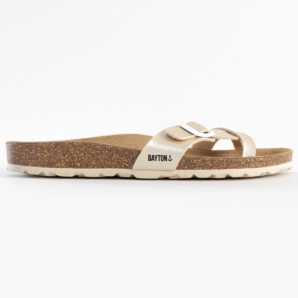 Light Gold Junon Toe Post Sandals