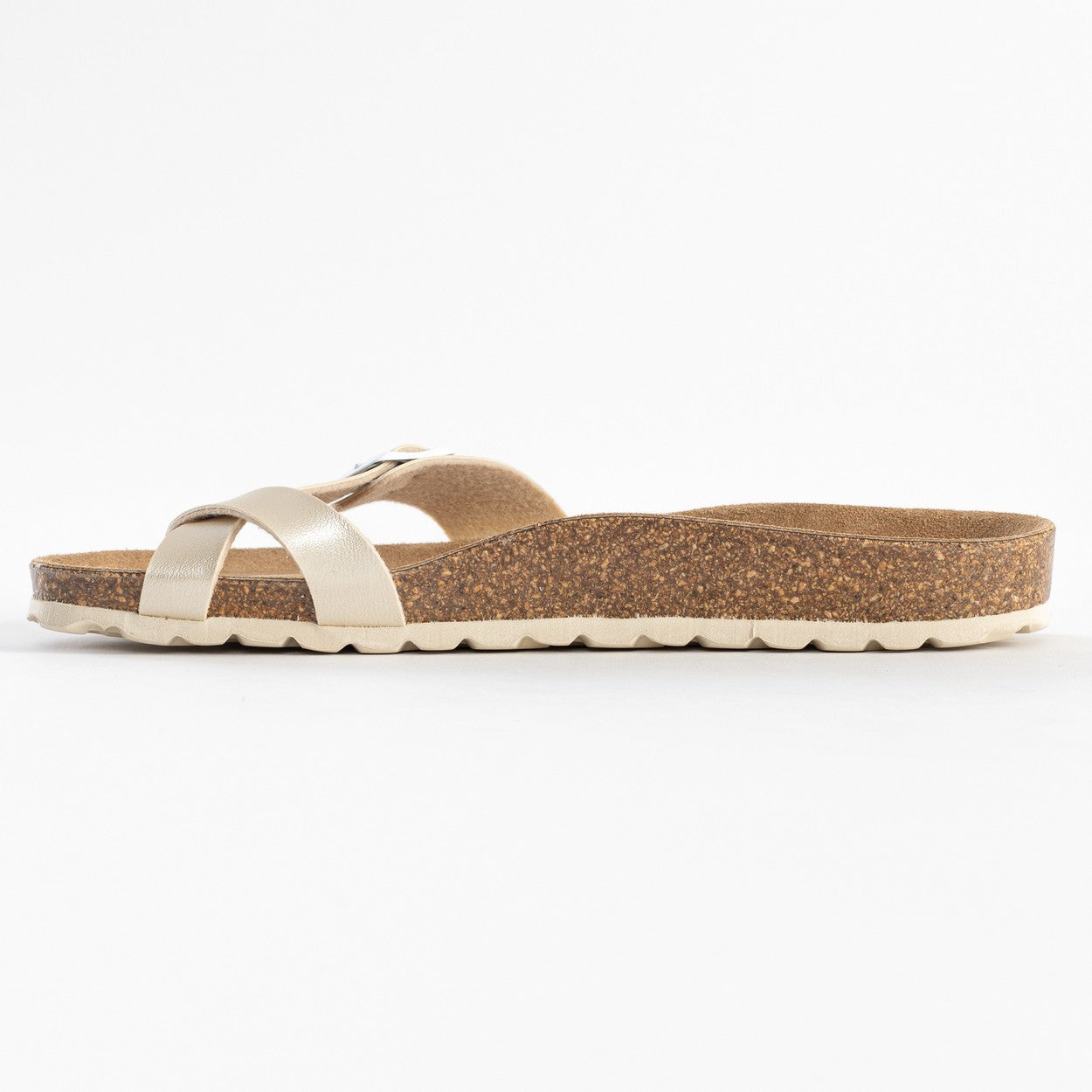 Light Gold Junon Toe Post Sandals