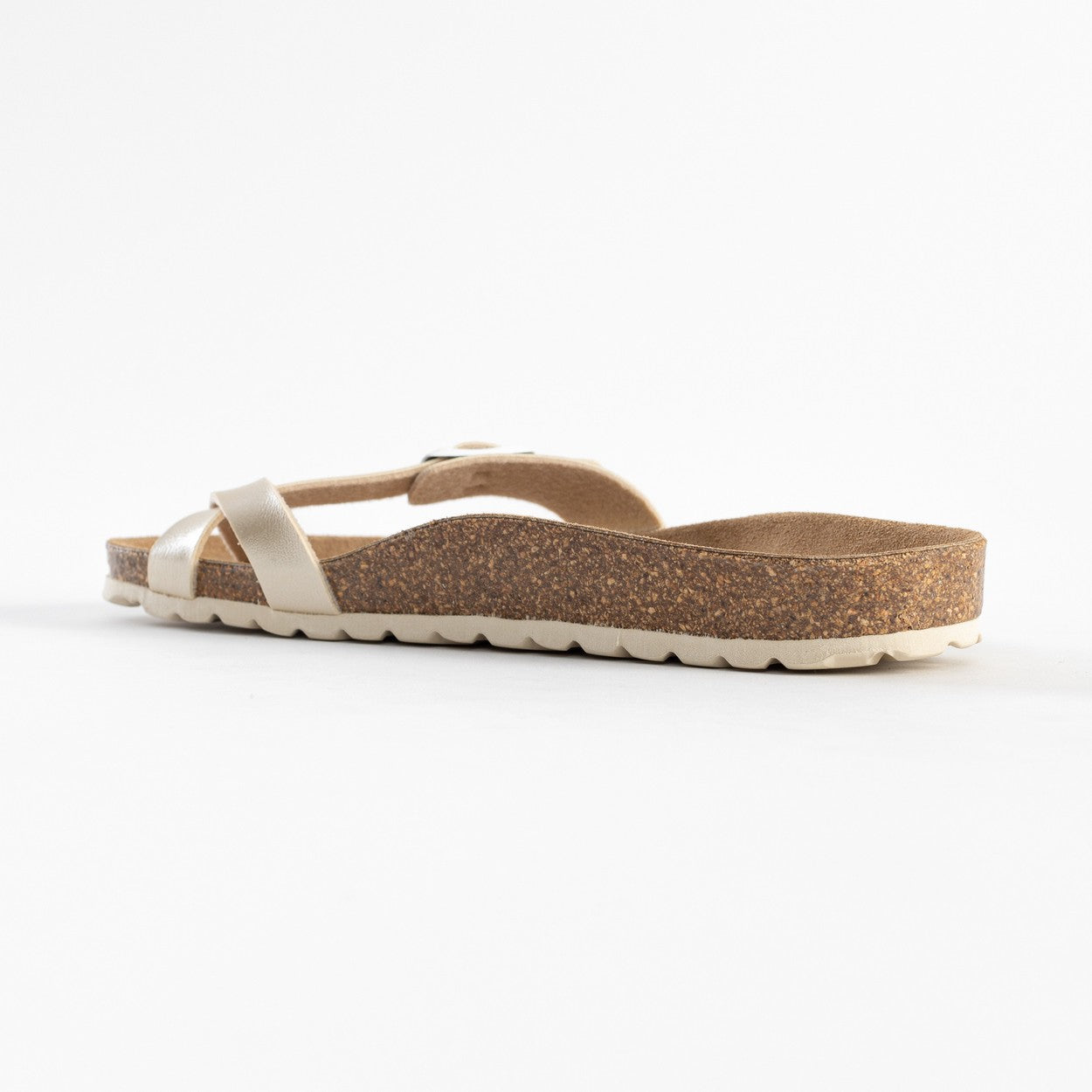 Light Gold Junon Toe Post Sandals