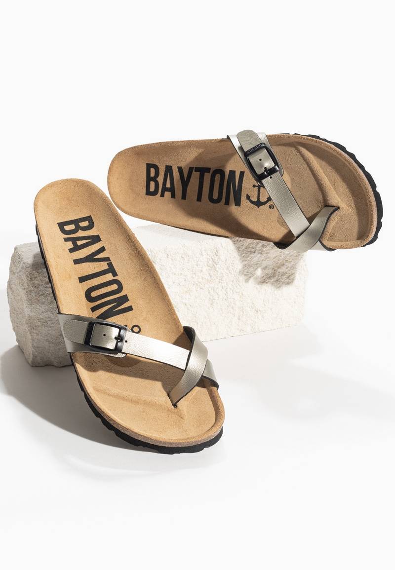 Junon Mocha Toe-Strap Sandals