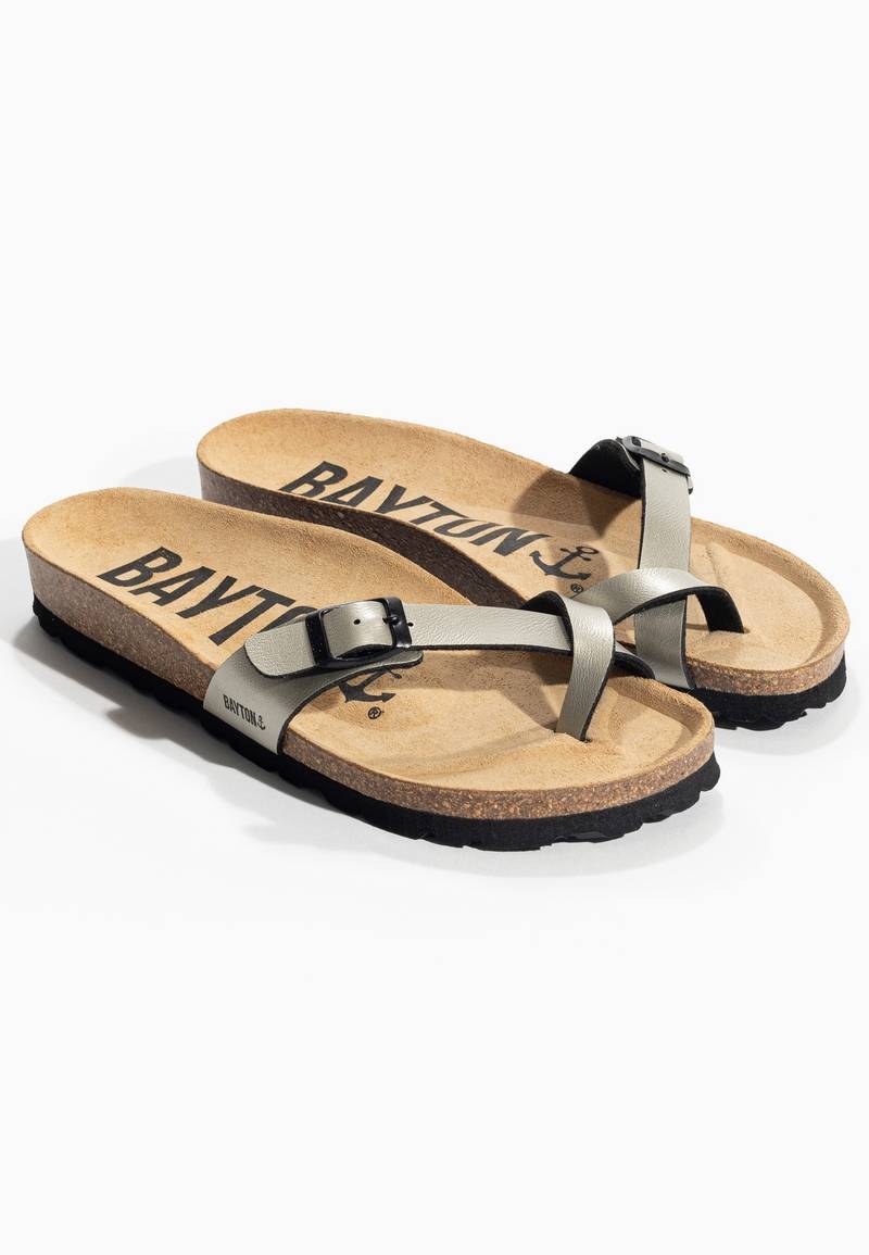 Junon Mocha Toe-Strap Sandals