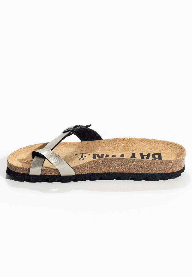 Junon Mocha Toe-Strap Sandals