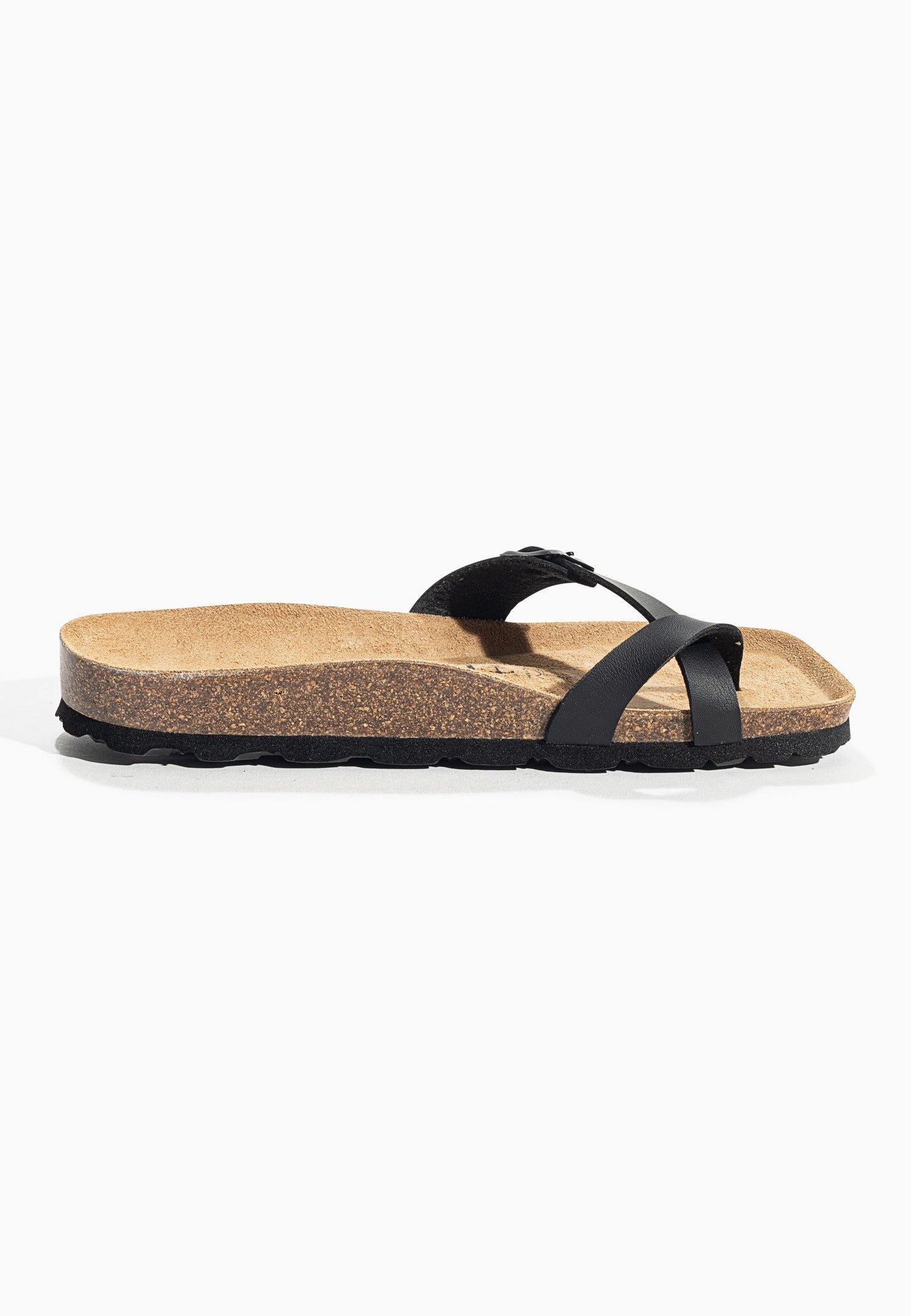 Black Junon Toe-Strap Sandals