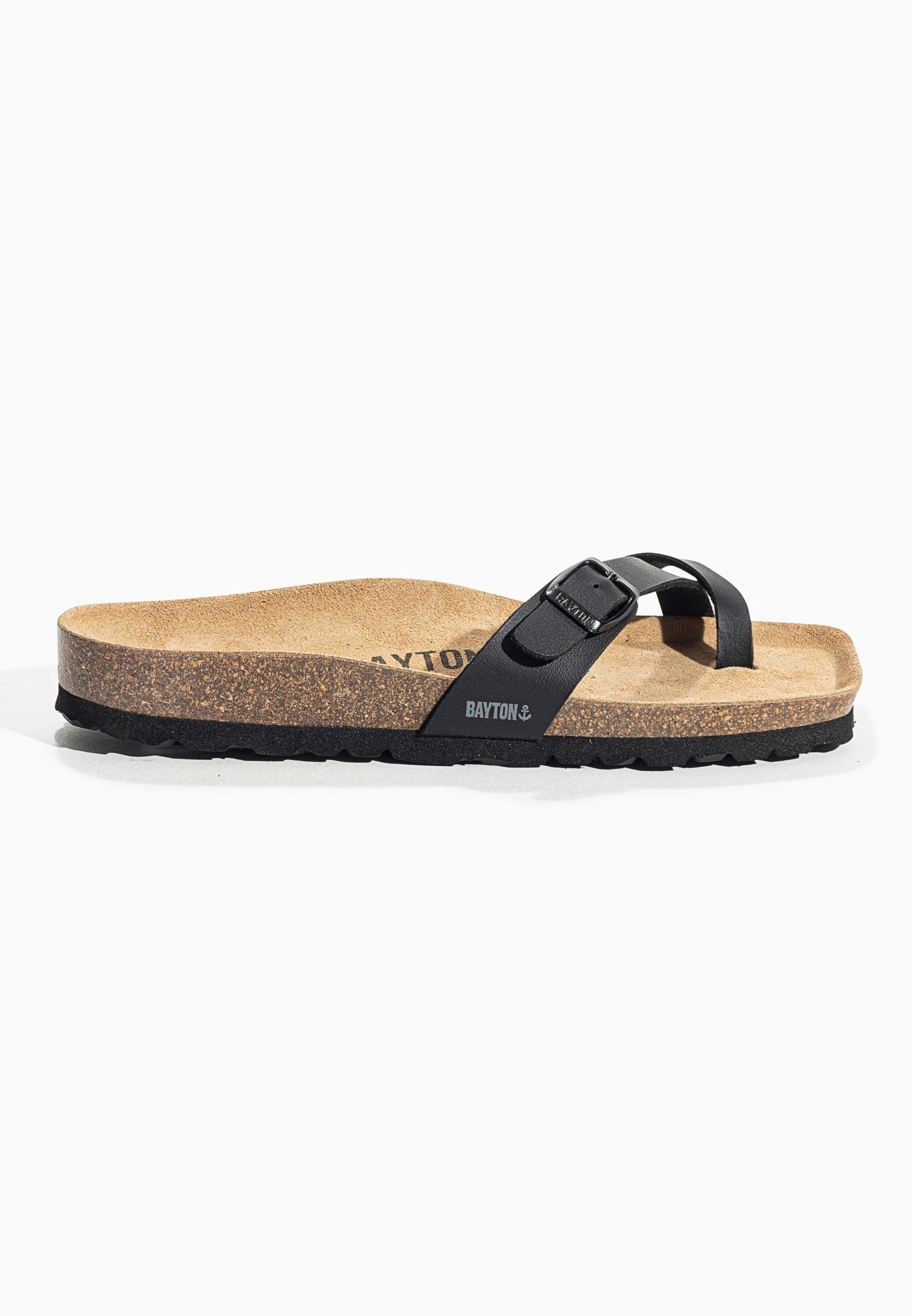 Black Junon Toe-Strap Sandals