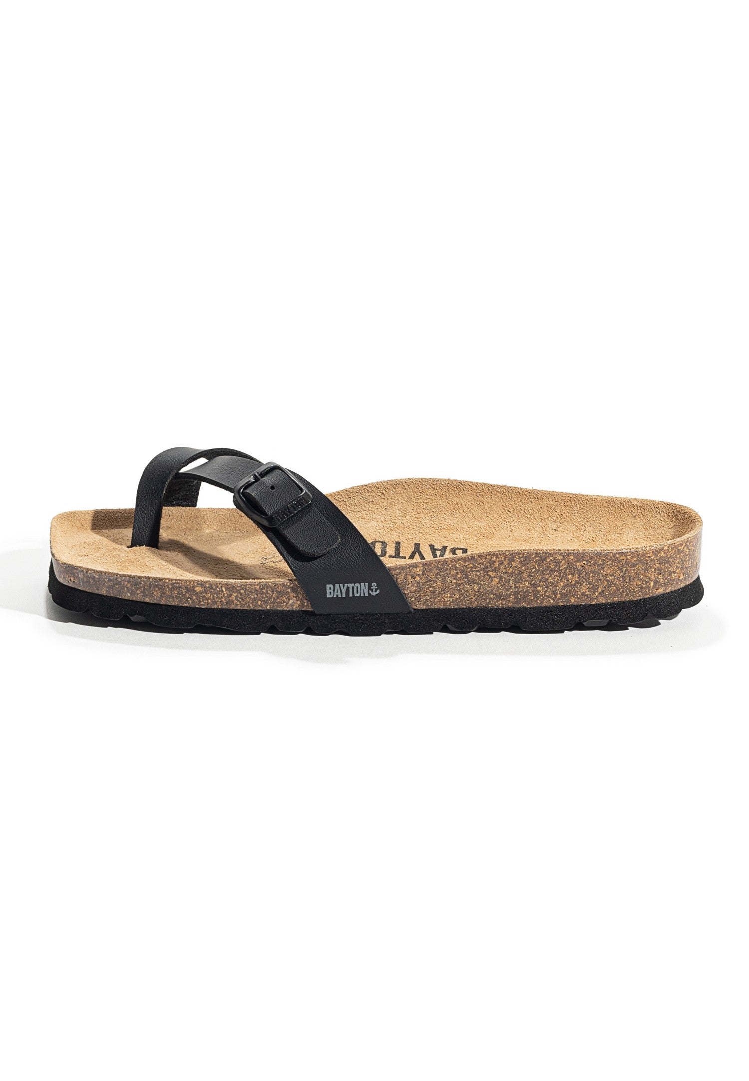 Black Junon Toe-Strap Sandals