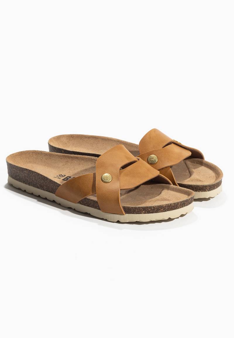 Klimt Camel 1 Strap Sandals