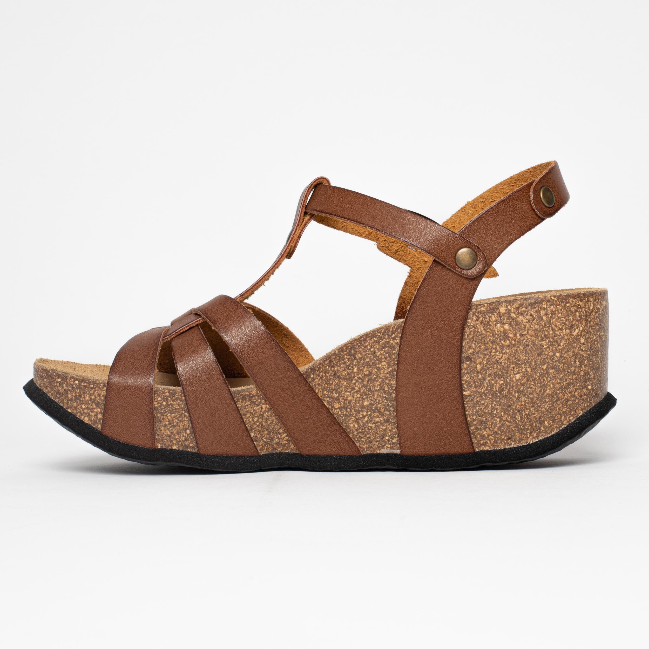 Lanzarote Camel Wedge and Semi-Wedge Sandals