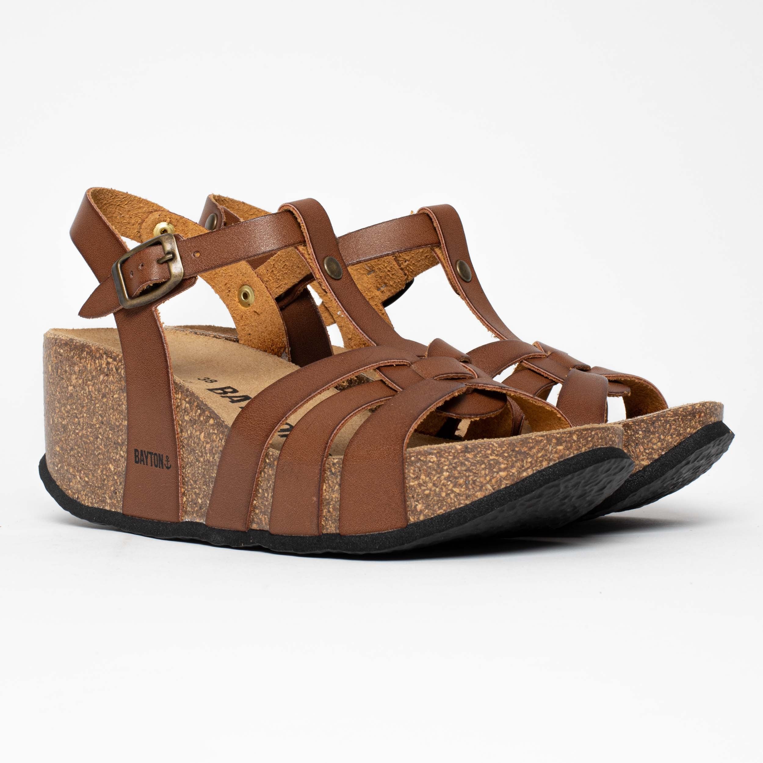 Lanzarote Camel Wedge and Semi-Wedge Sandals