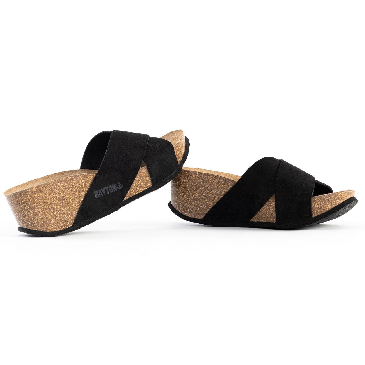 Liverpool Black Wedge and Semi-Wedge Sandals