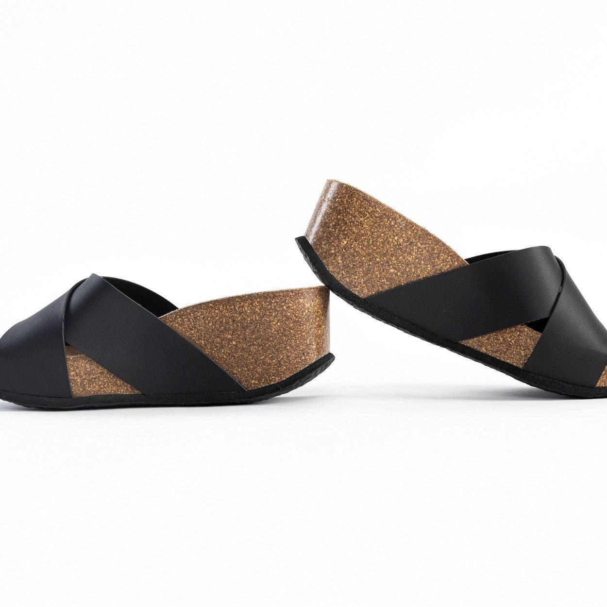 Liverpool Black Wedge and Semi-Wedge Sandals