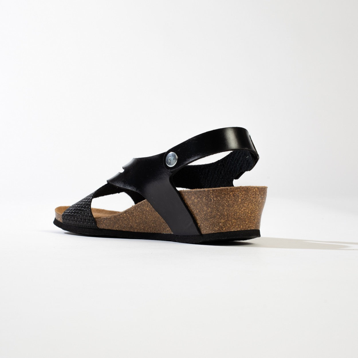 Lucena Black Wedge and Semi-Wedge Sandals