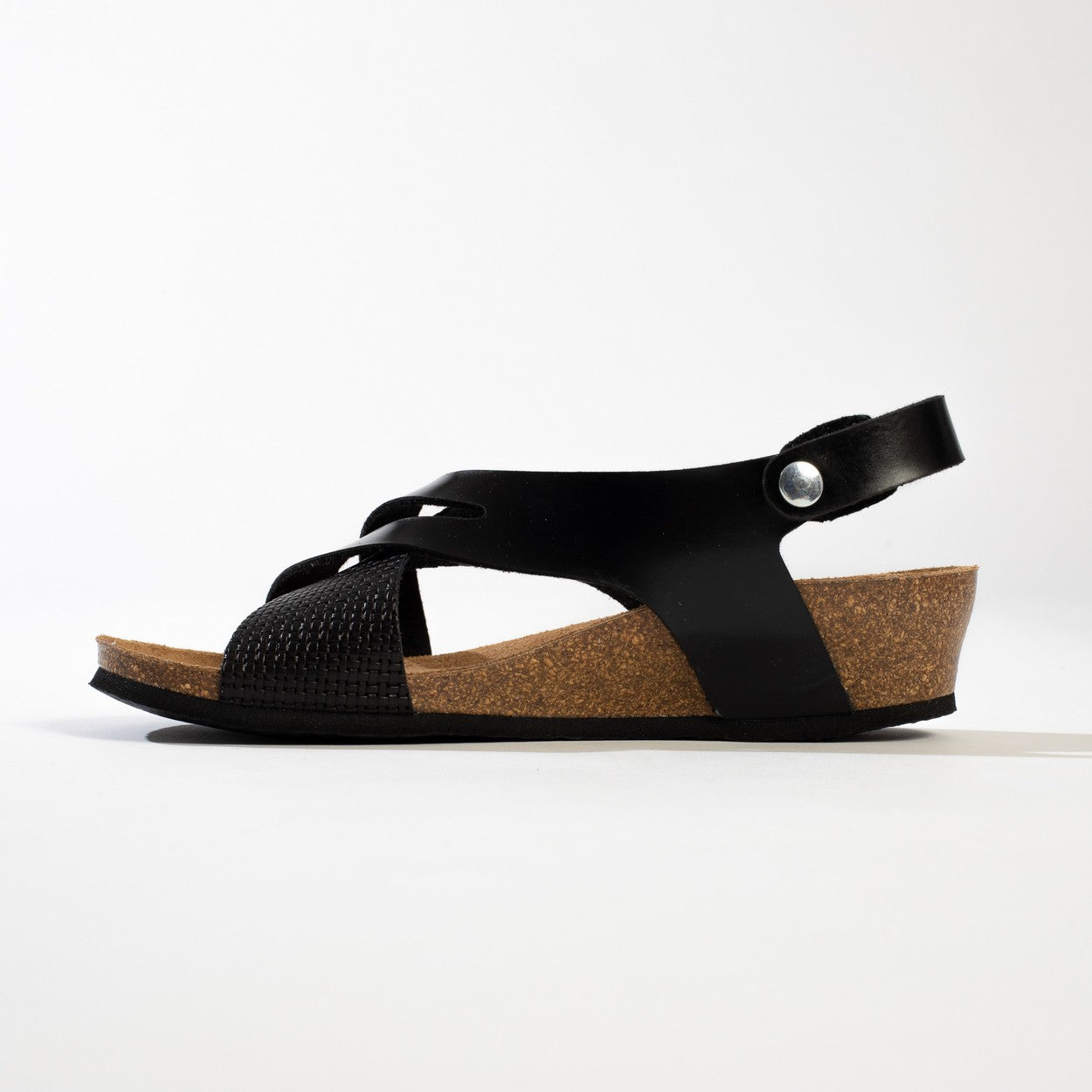 Lucena Black Wedge and Semi-Wedge Sandals