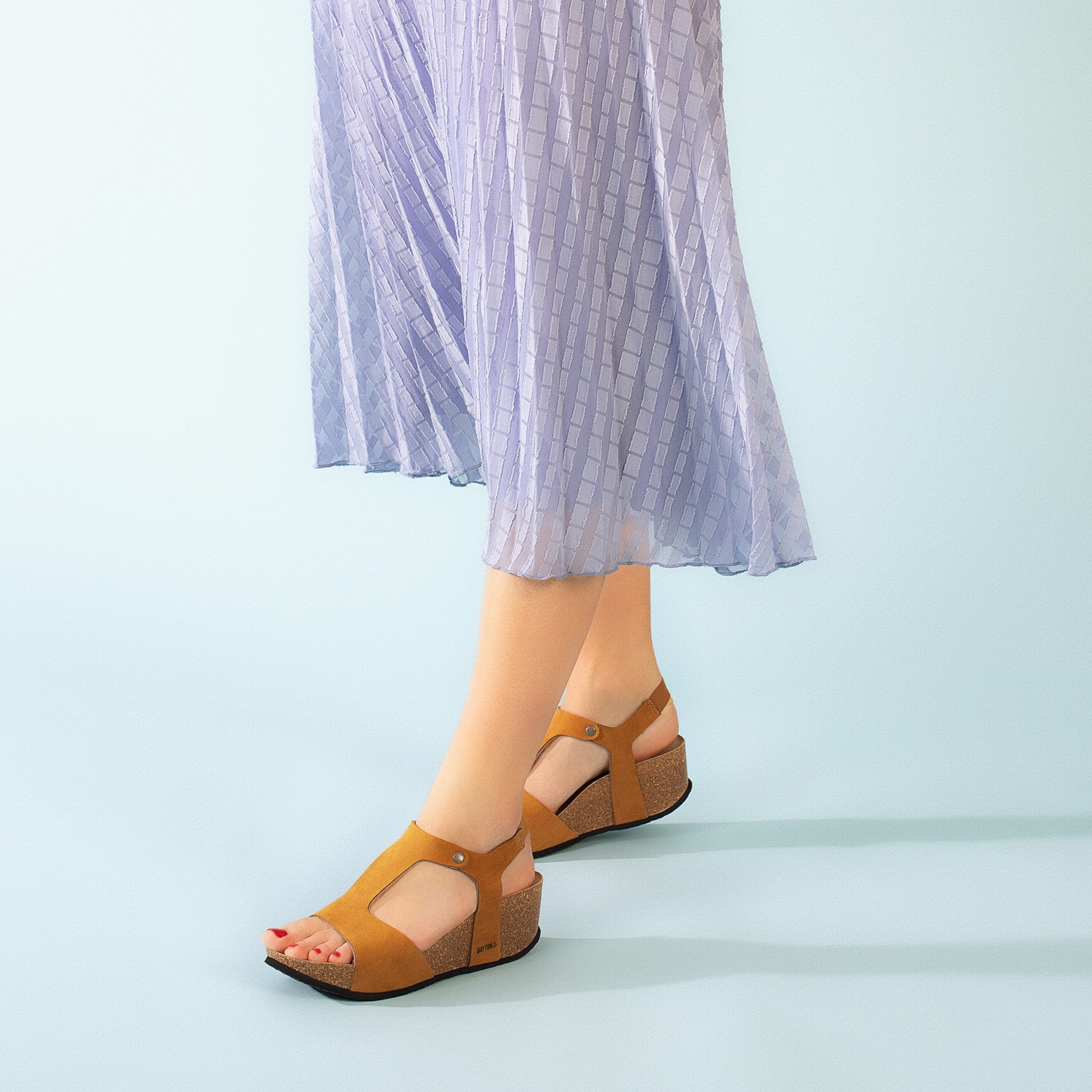 Madrida Tan Wedge and Semi-Wedge Sandals