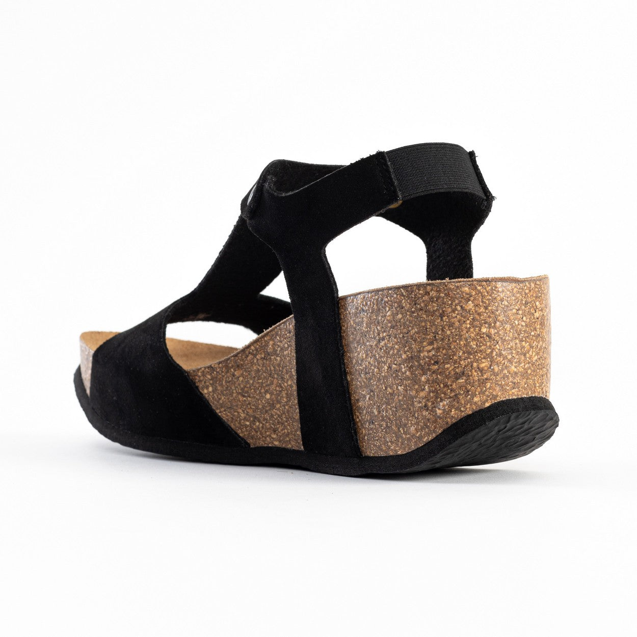 Madrida Black Wedge and Semi-Wedge Sandals