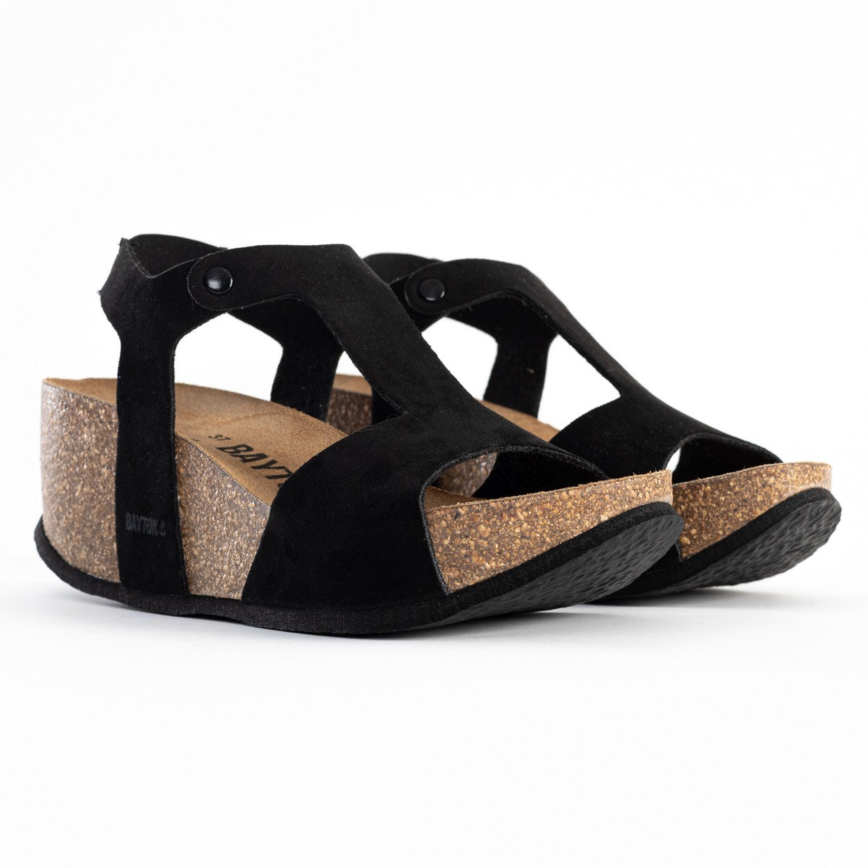 Madrida Black Wedge and Semi-Wedge Sandals