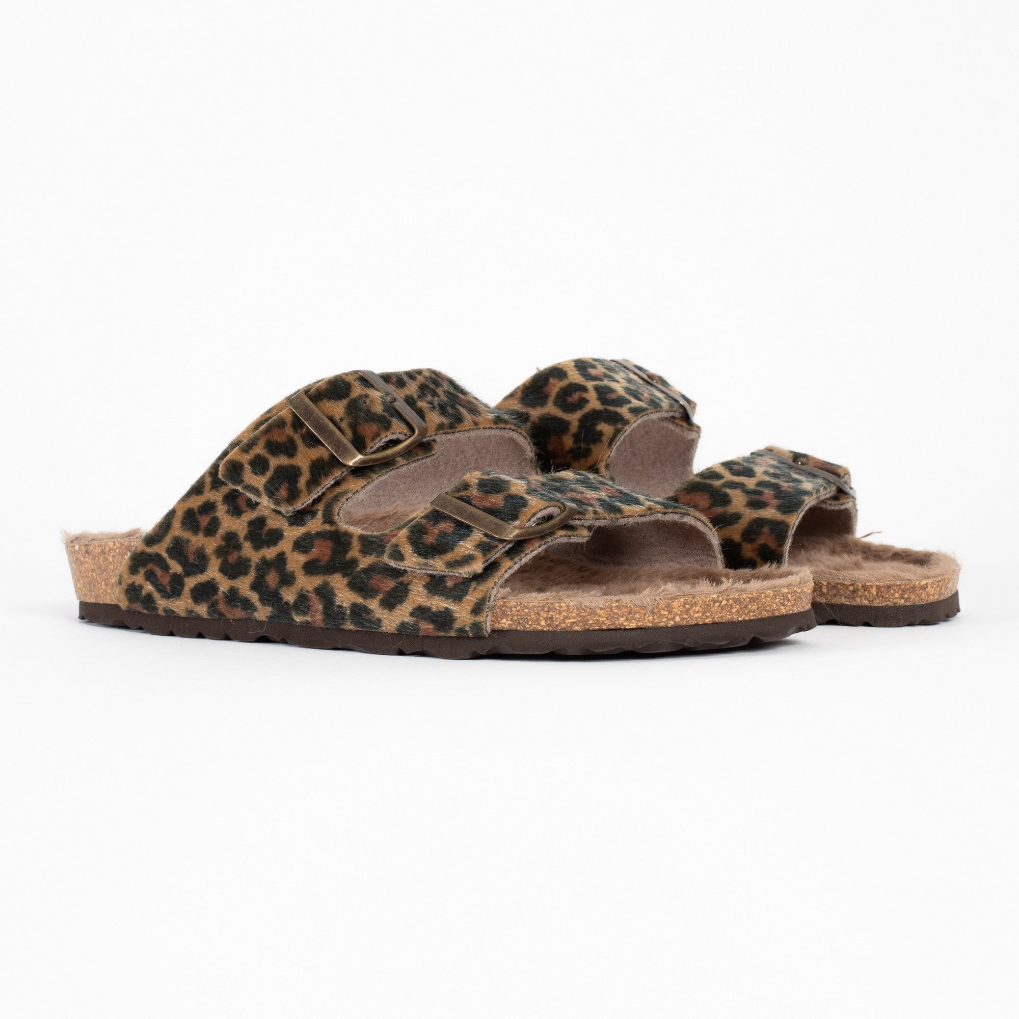 Makaio Leopard 2 Strap Sandals