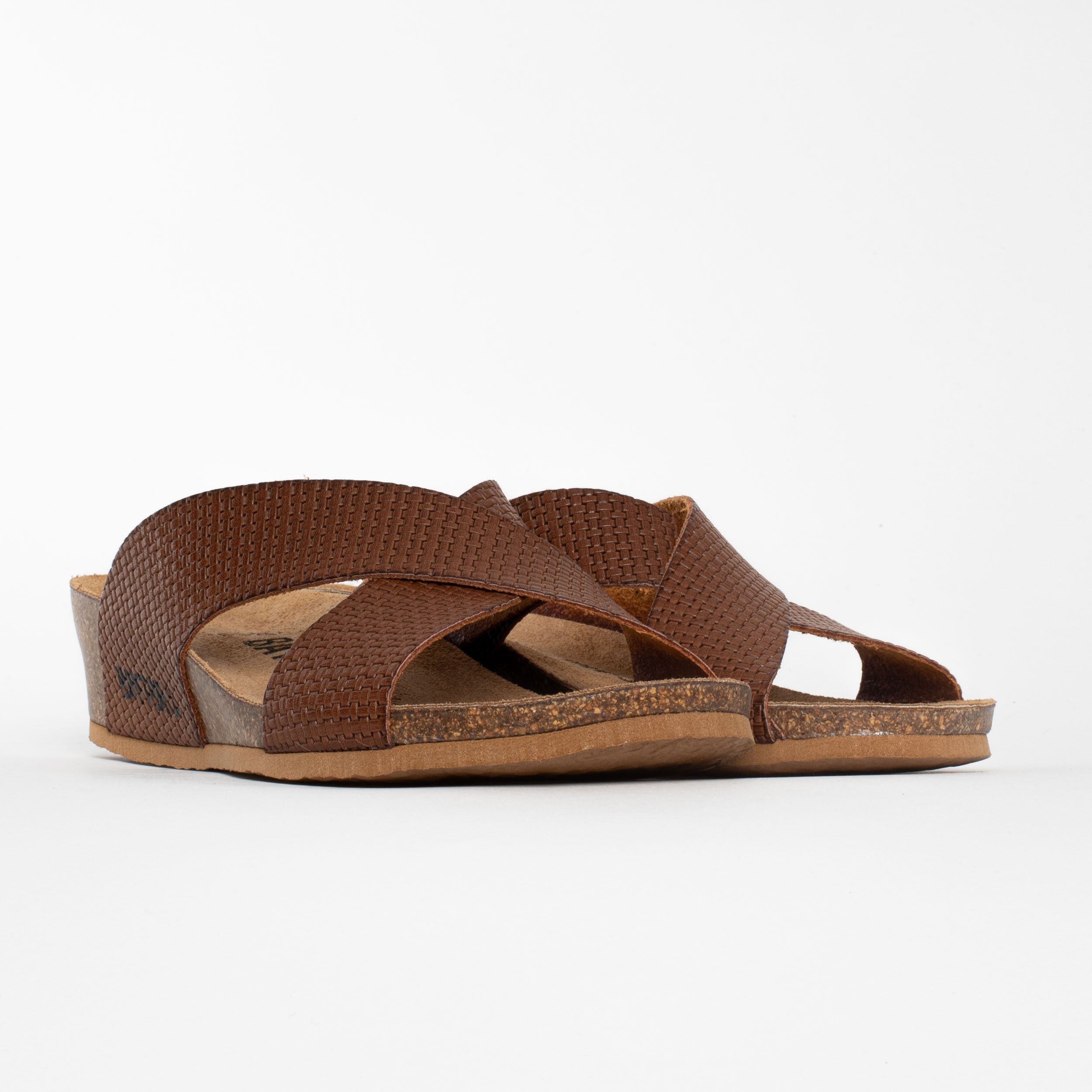 Marta Camel Wedge and Semi-Wedge Sandals