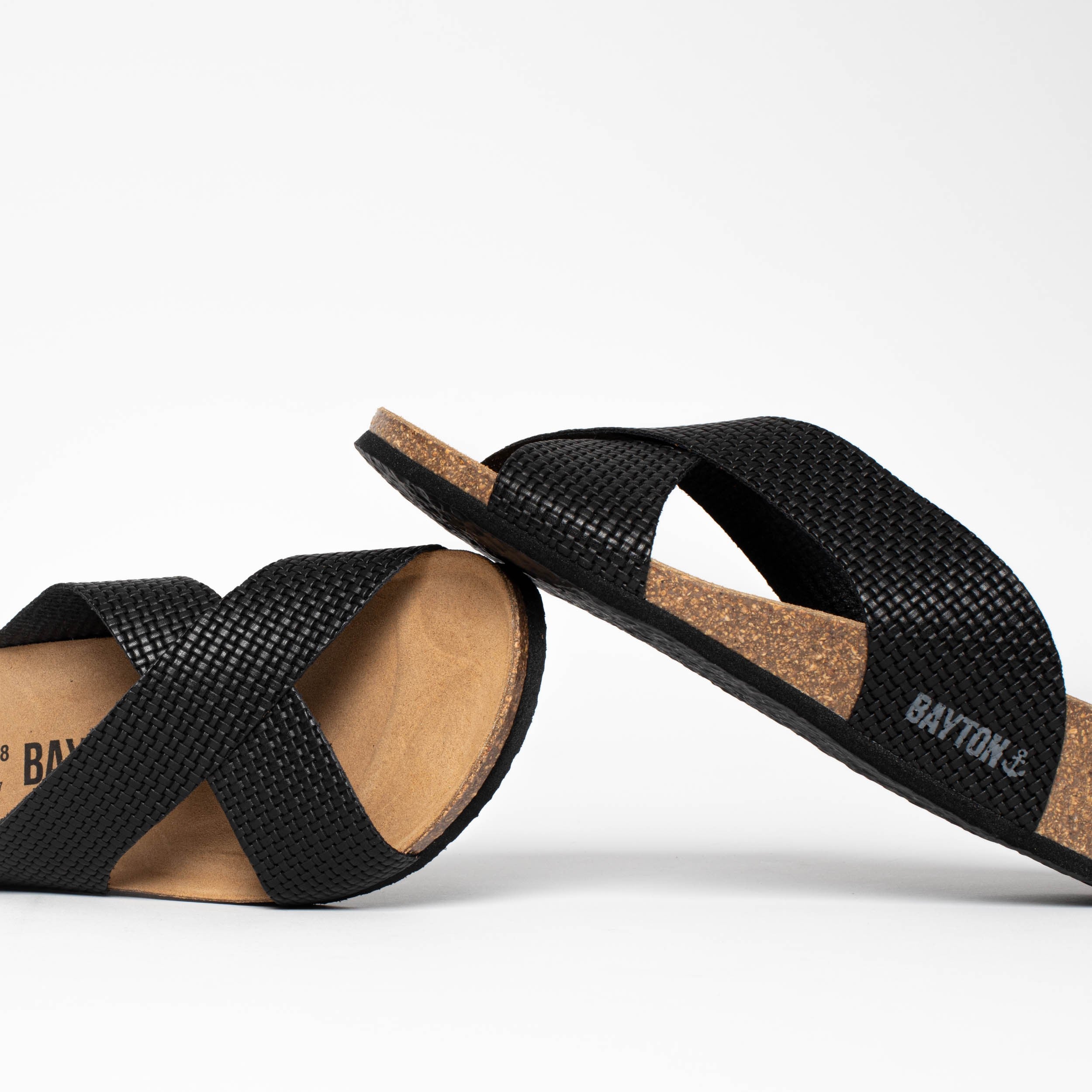 Marta Black Wedge and Semi-Wedge Sandals