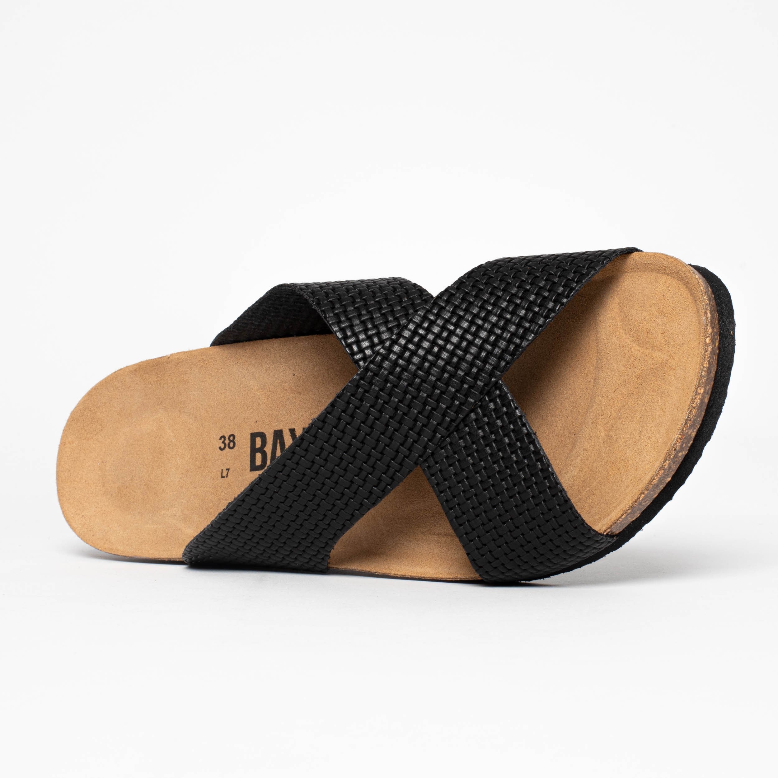 Marta Black Wedge and Semi-Wedge Sandals