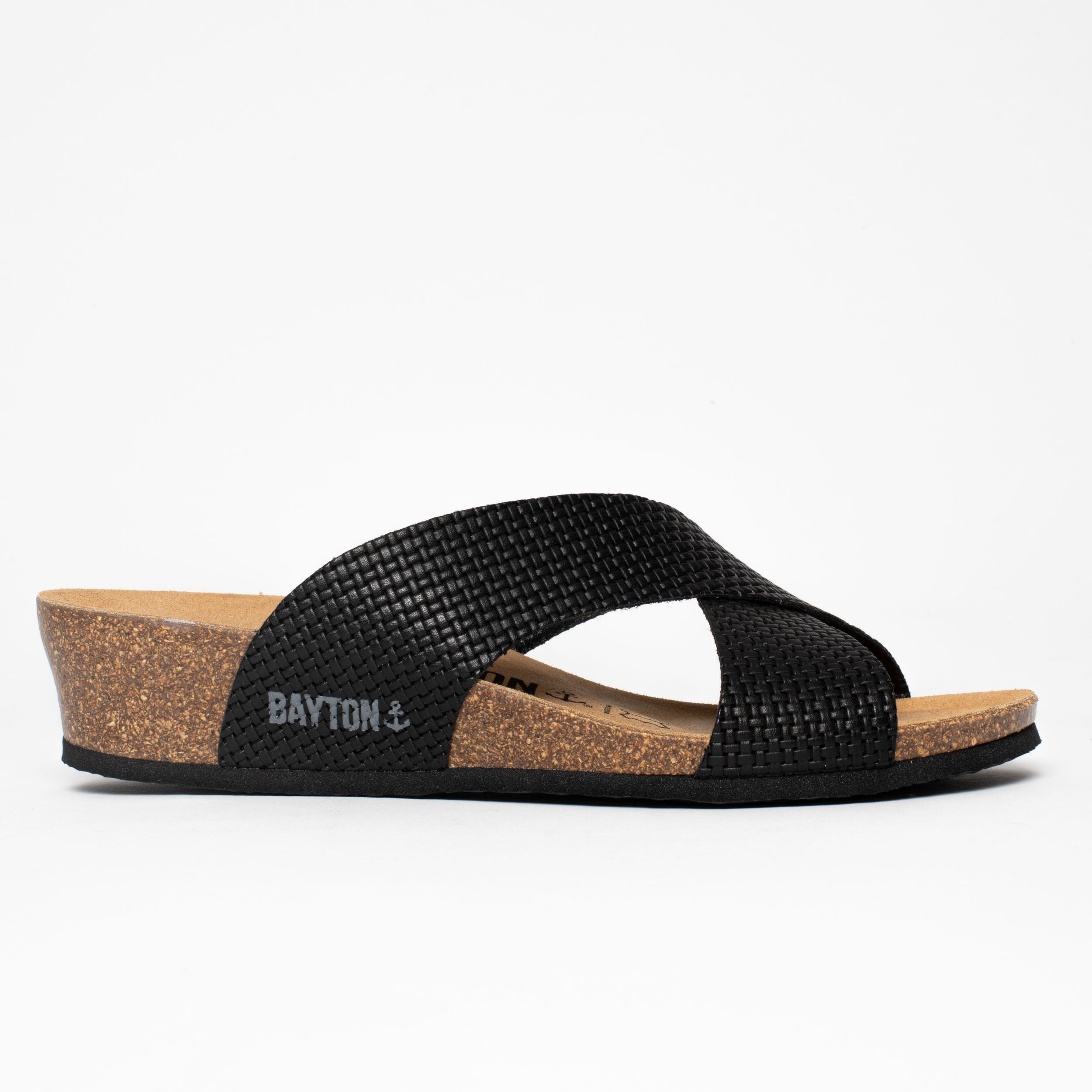 Marta Black Wedge and Semi-Wedge Sandals