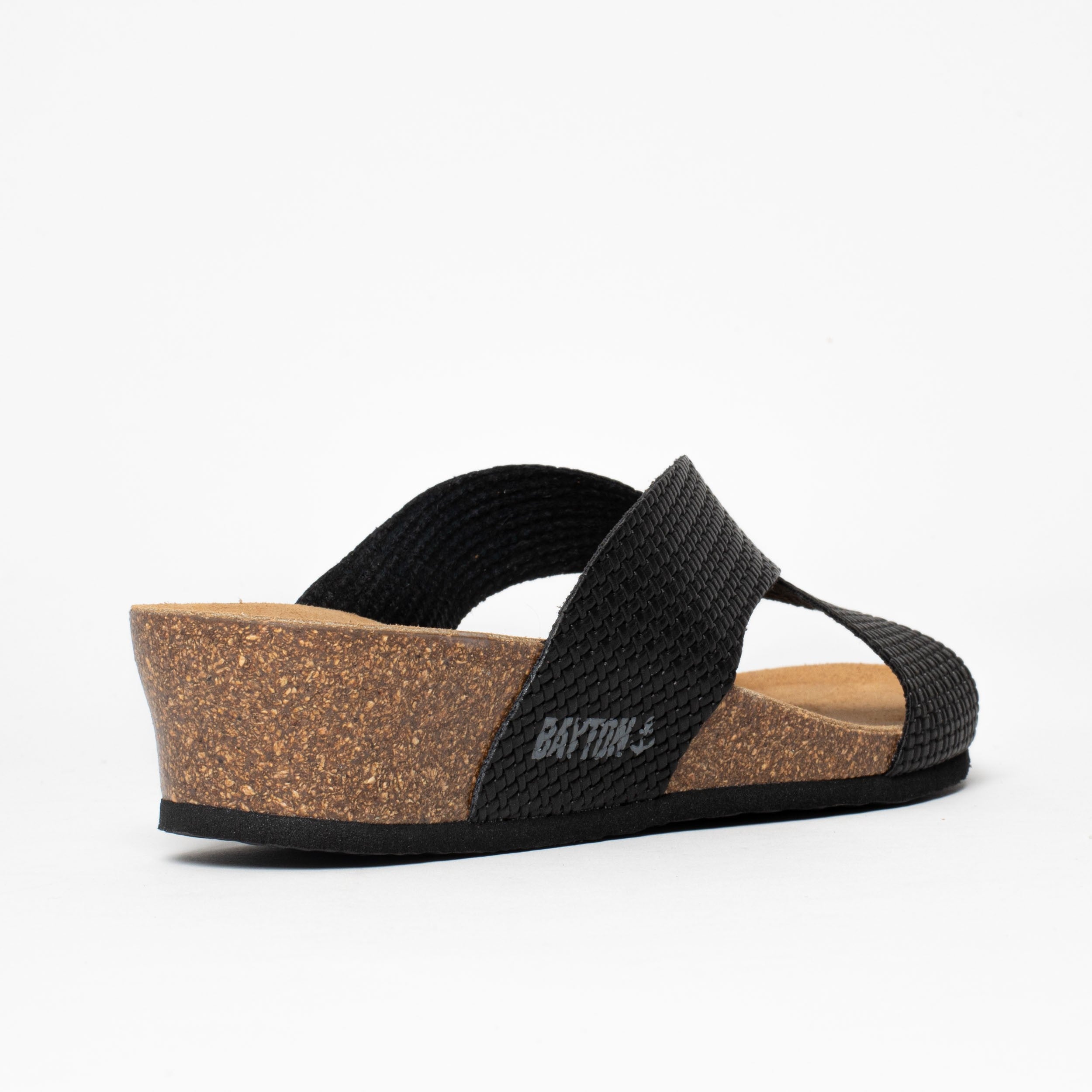 Marta Black Wedge and Semi-Wedge Sandals