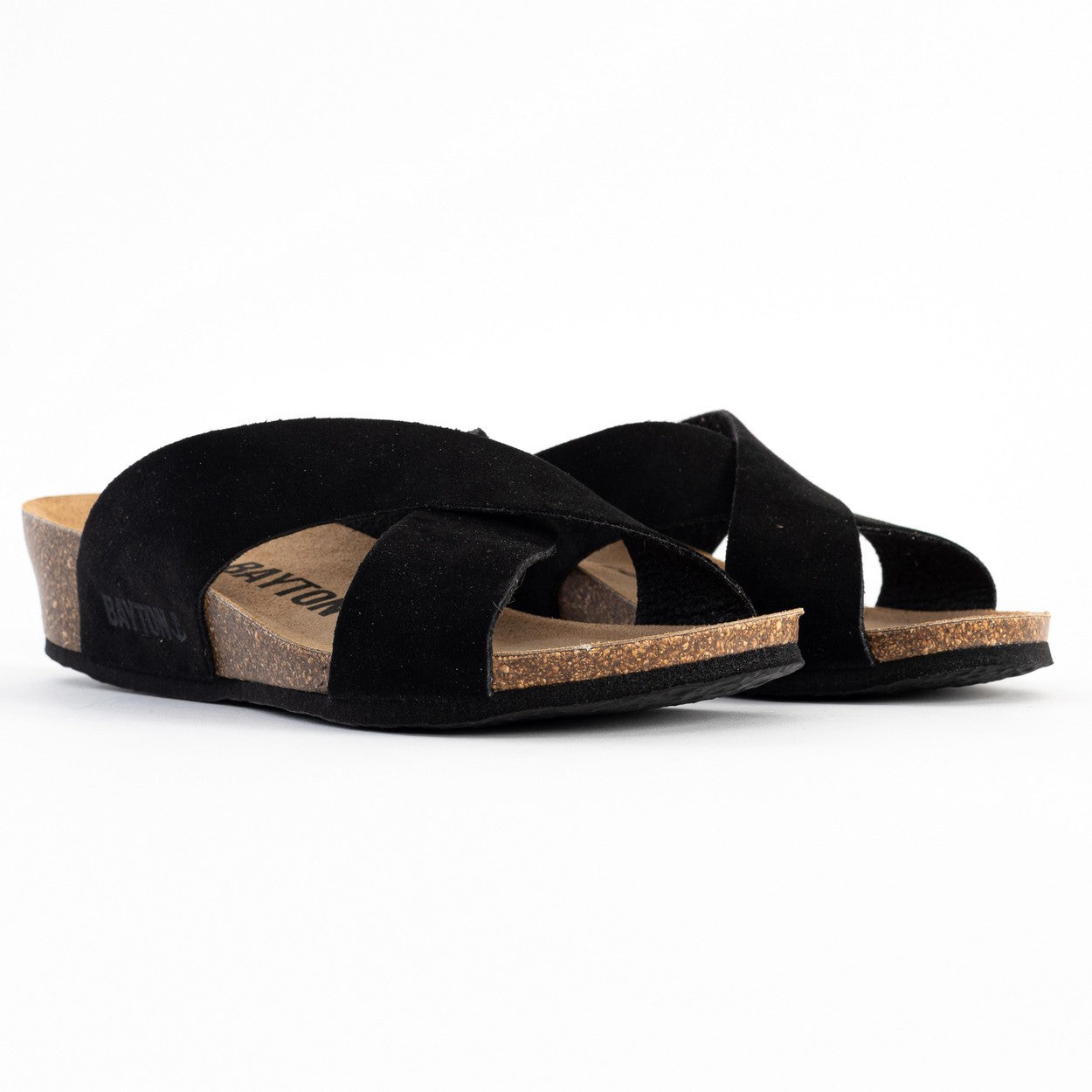 Marta Black Wedge and Semi-Wedge Sandals