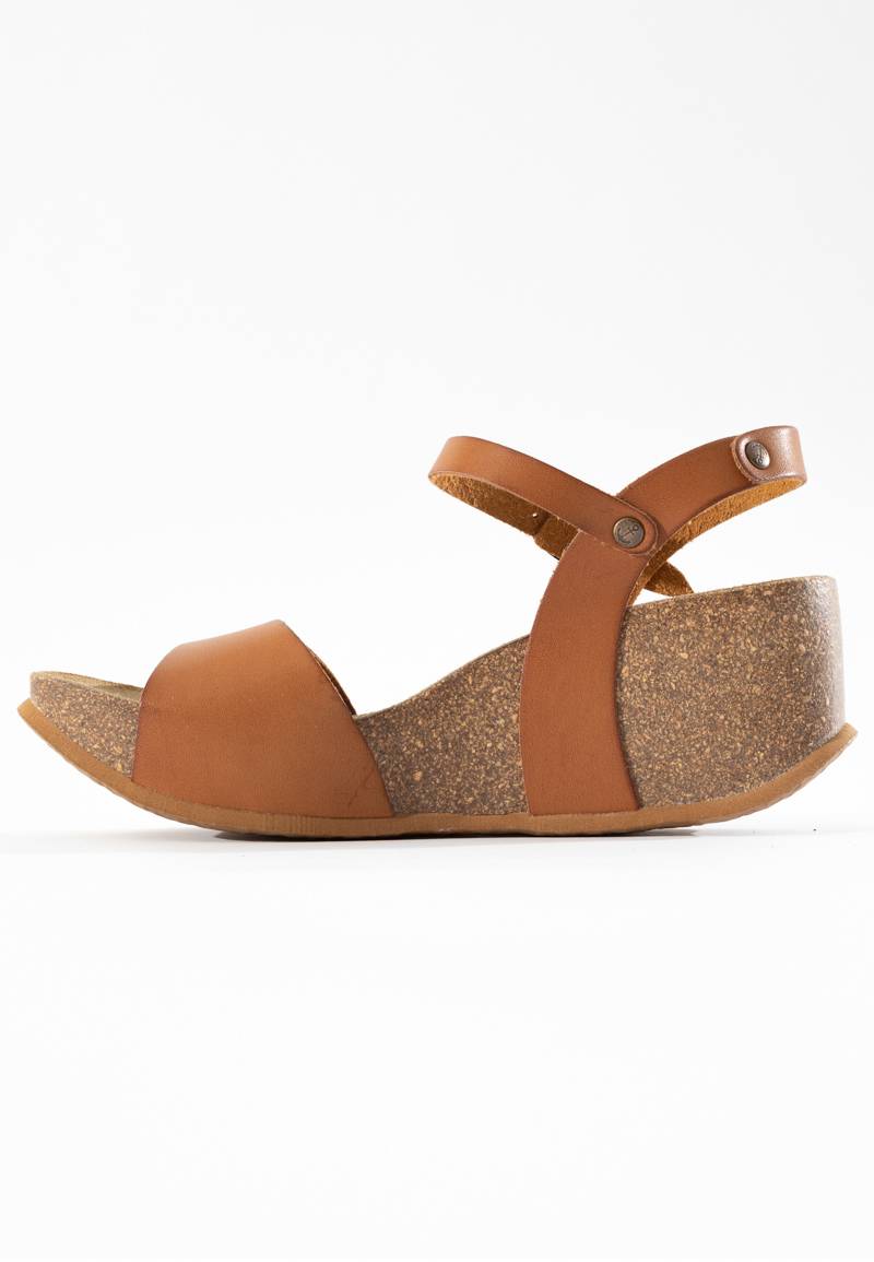 Sandalias Maya Cuña Y Semicuña Camel