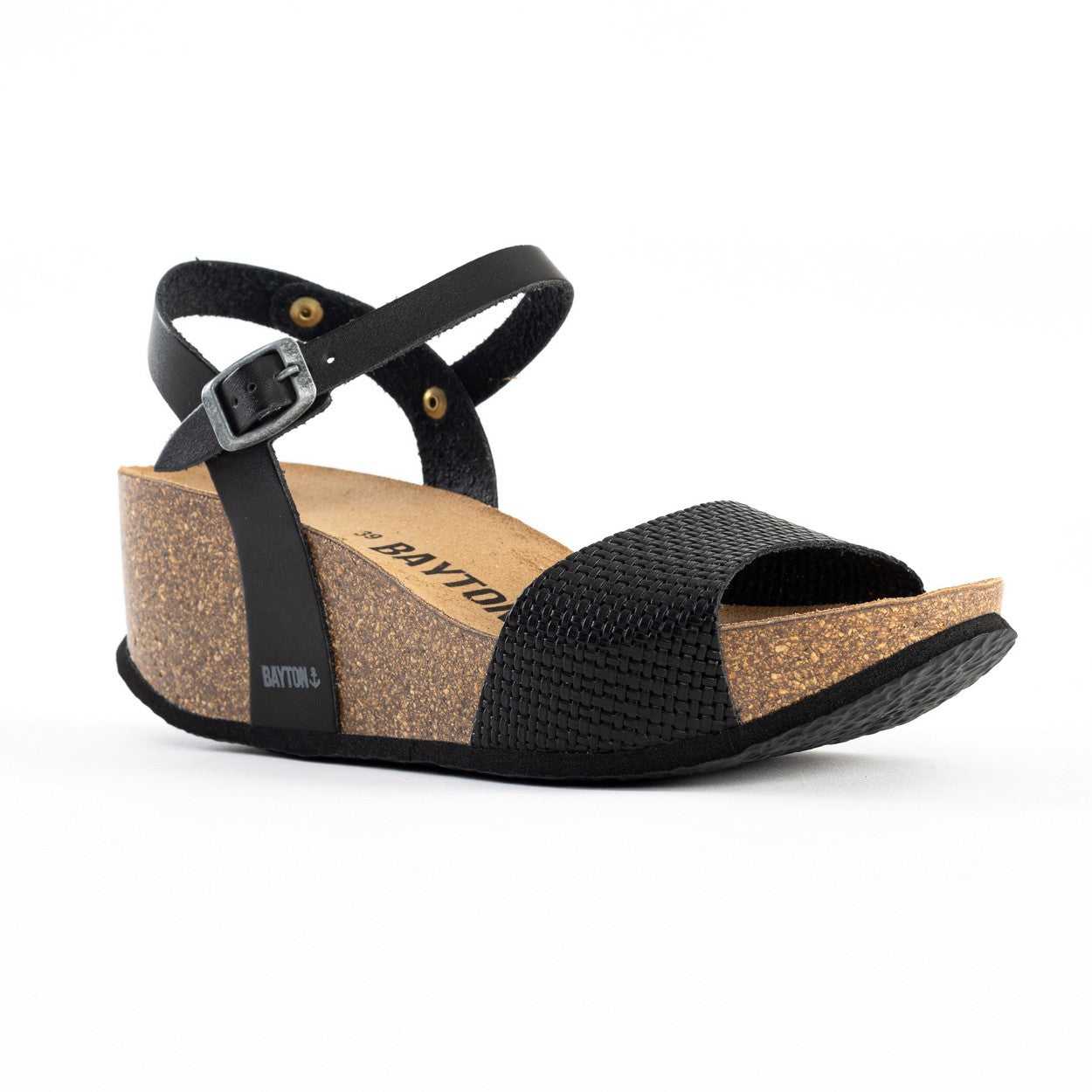 Maya Black Wedge and Semi-Wedge Sandals