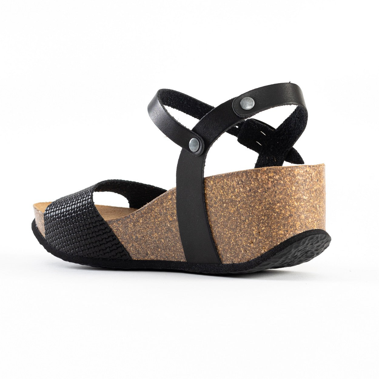 Maya Black Wedge and Semi-Wedge Sandals