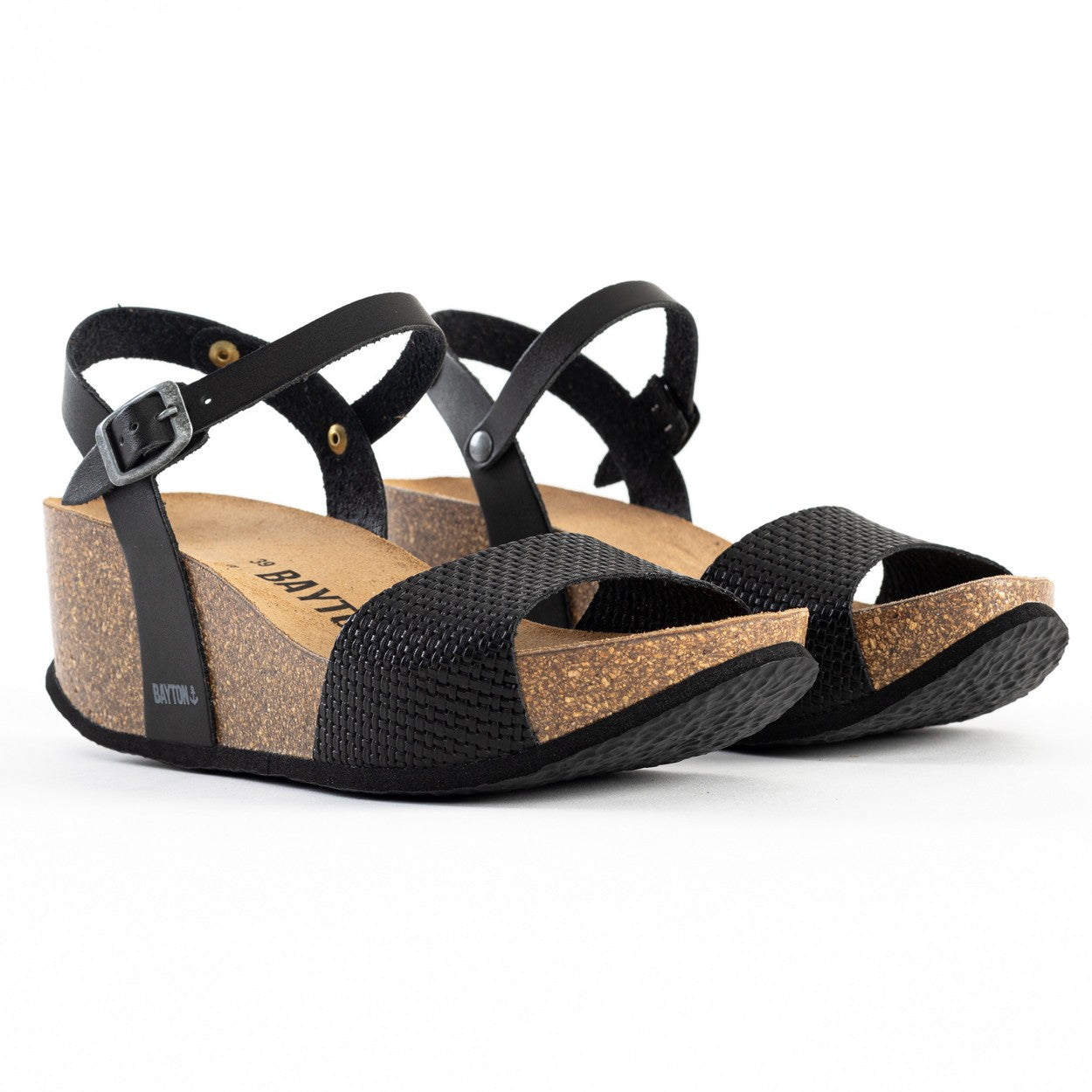 Maya Black Wedge and Semi-Wedge Sandals