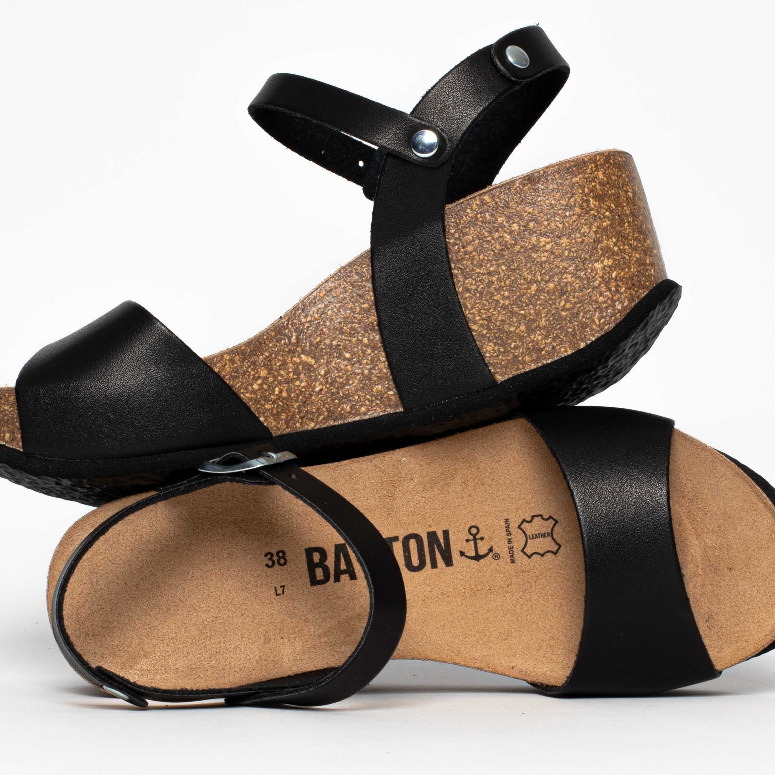 Maya Black Wedge and Semi-Wedge Sandals