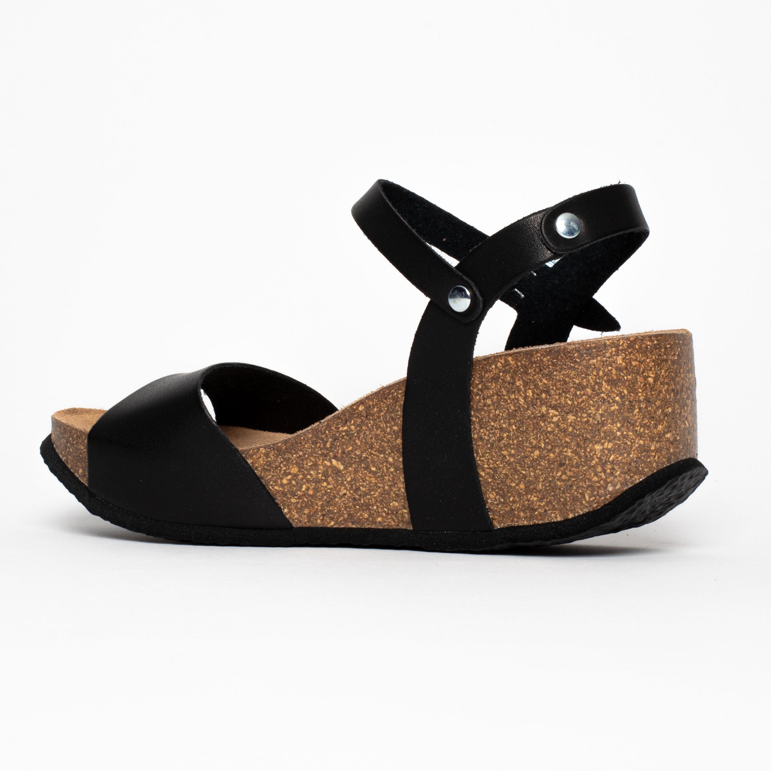 Maya Black Wedge and Semi-Wedge Sandals