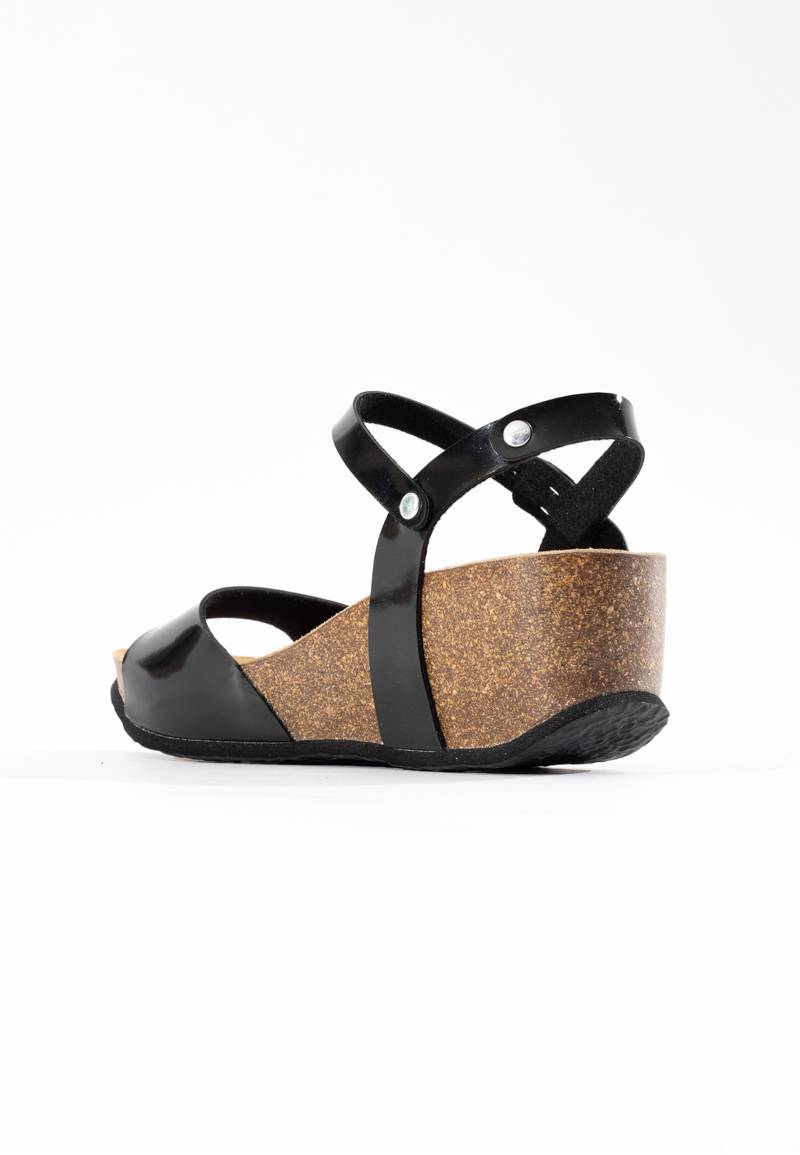 Maya Black Wedge and Semi-Wedge Sandals