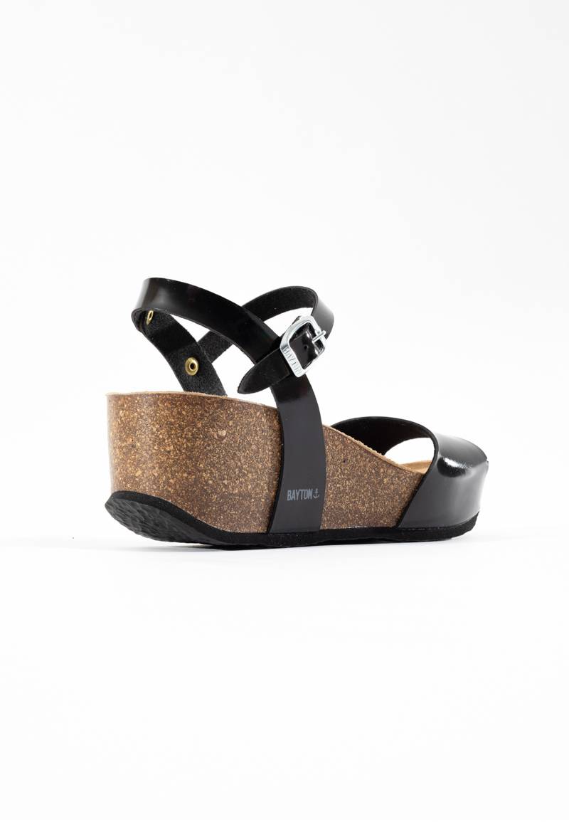 Maya Black Wedge and Semi-Wedge Sandals