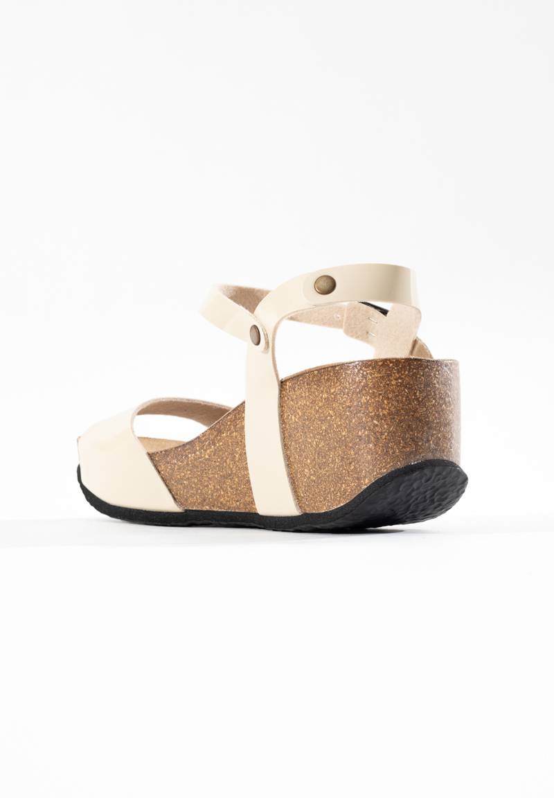 Maya Ivory Wedge and Semi-Wedge Sandals