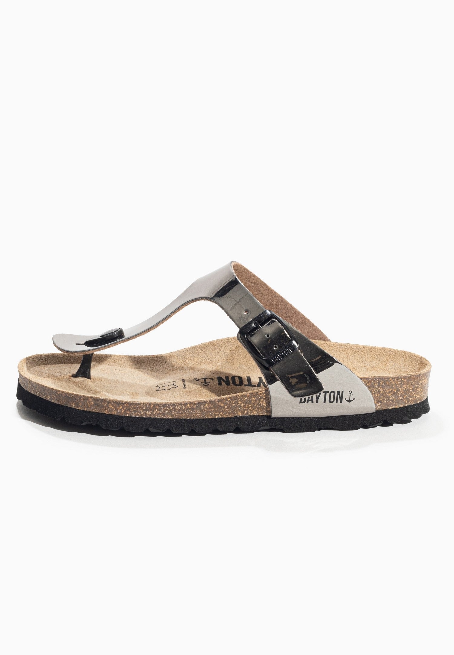 Melia Dark Silver Toe-Thong Sandals