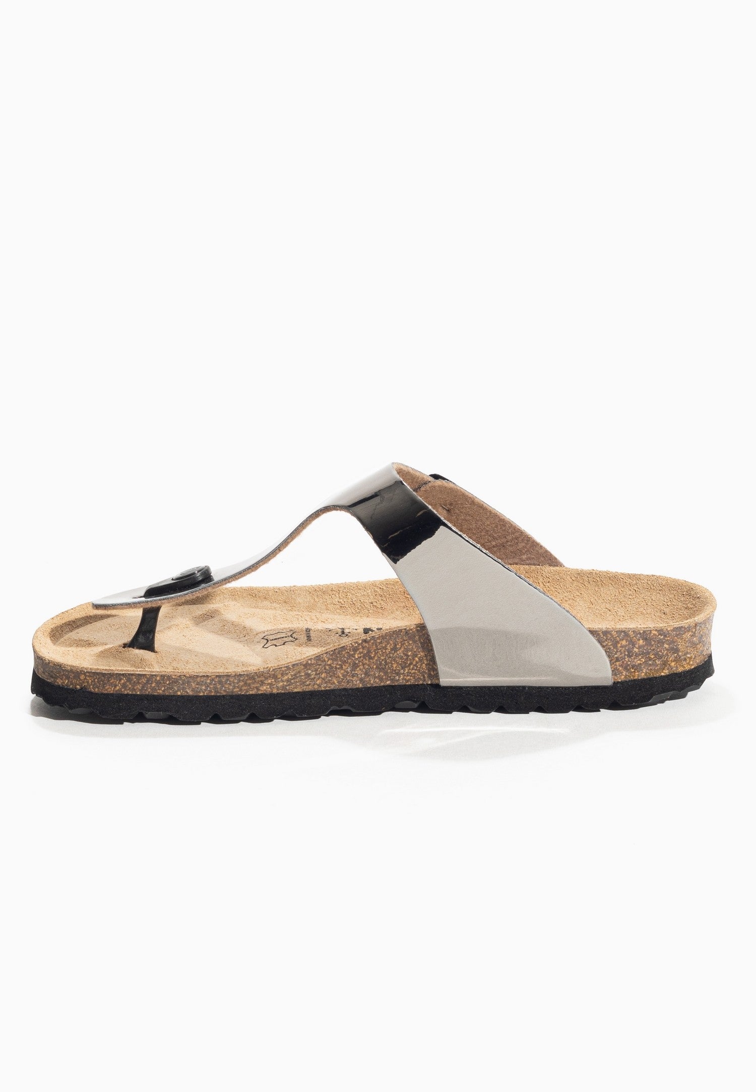 Melia Dark Silver Toe-Thong Sandals